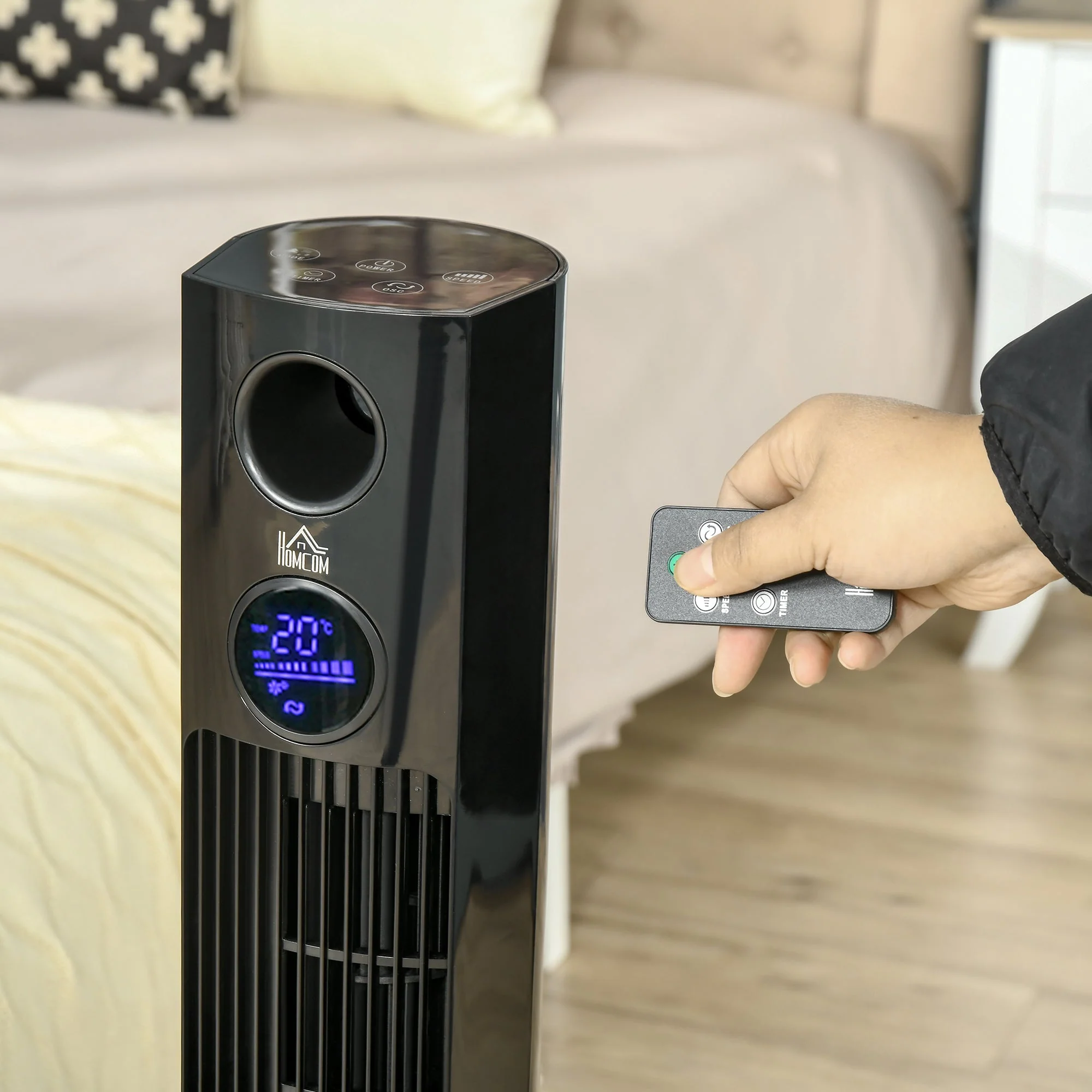 38" Freestanding Tower Fan Cooling with Aroma Function - Image 9