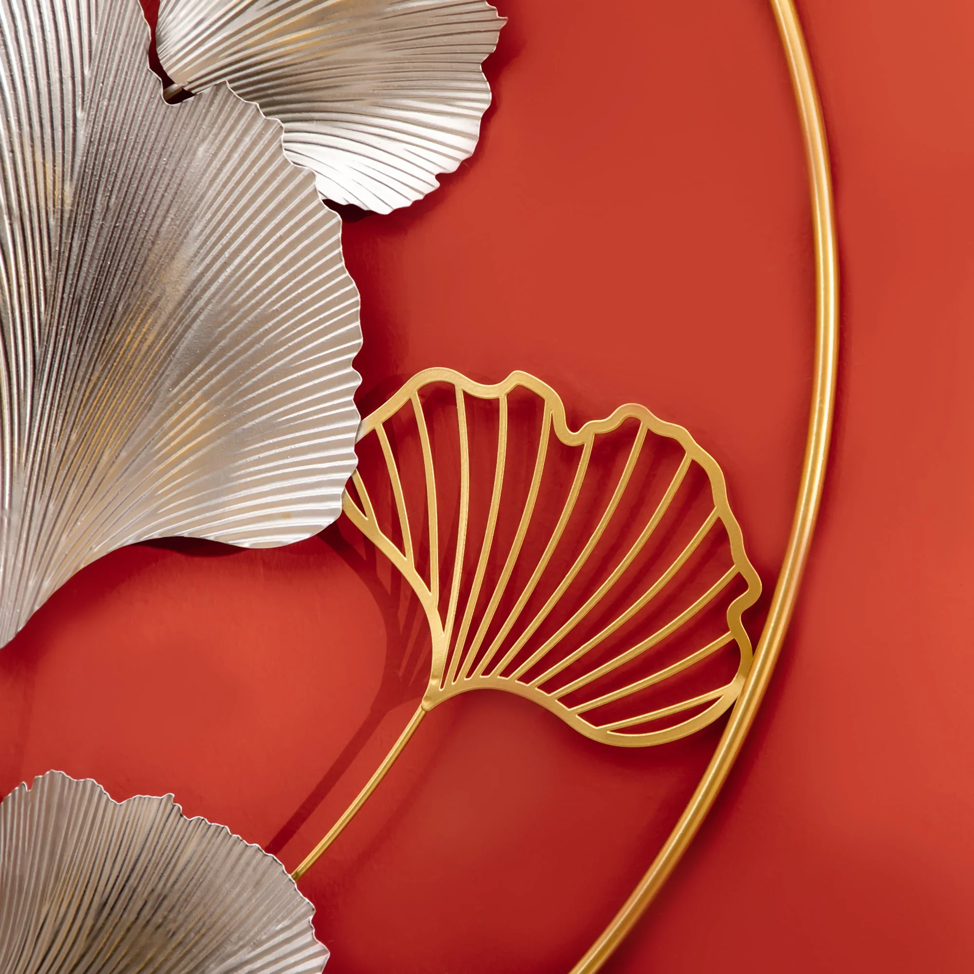 3D Metal Wall Art Modern Ginkgo Leaves Hanging Wall Sculptures Home Decor for Living Room Bedroom Dining Room - Image 8