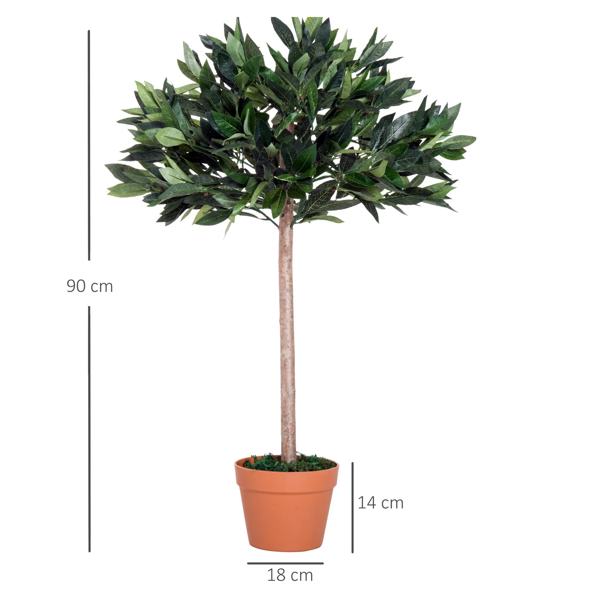 3ft Artificial Olive Tree Indoor Plant Greenary for Home Office Potted in An Orange Pot - Image 3