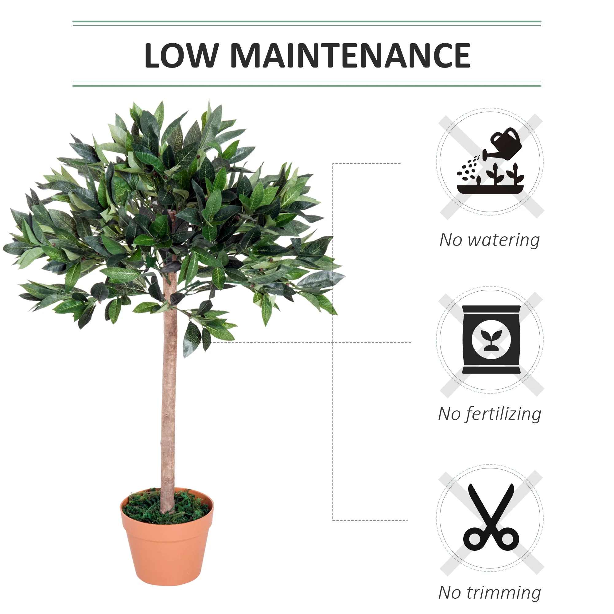 3ft Artificial Olive Tree Indoor Plant Greenary for Home Office Potted in An Orange Pot - Image 5