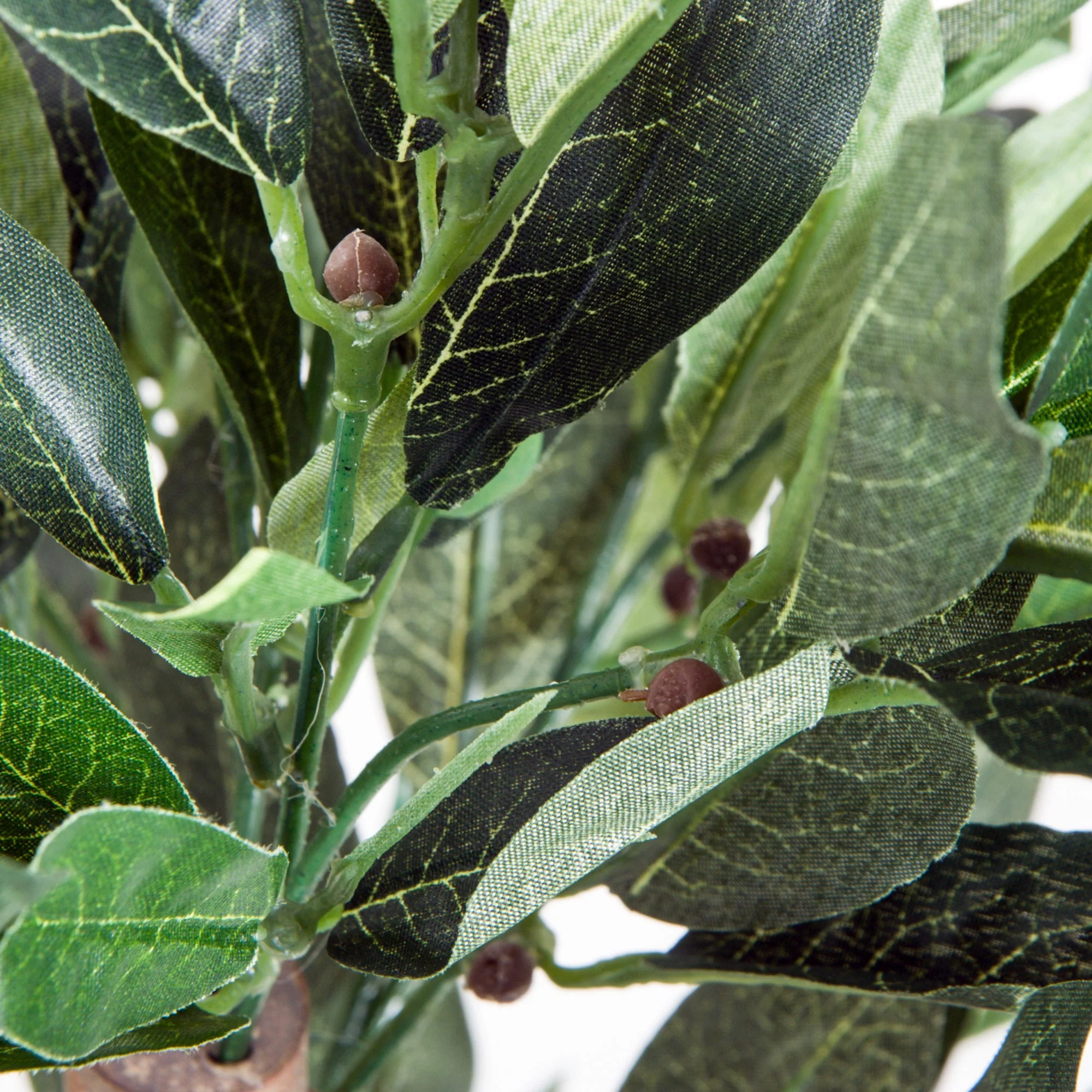 3ft Artificial Olive Tree Indoor Plant Greenary for Home Office Potted in An Orange Pot - Image 8