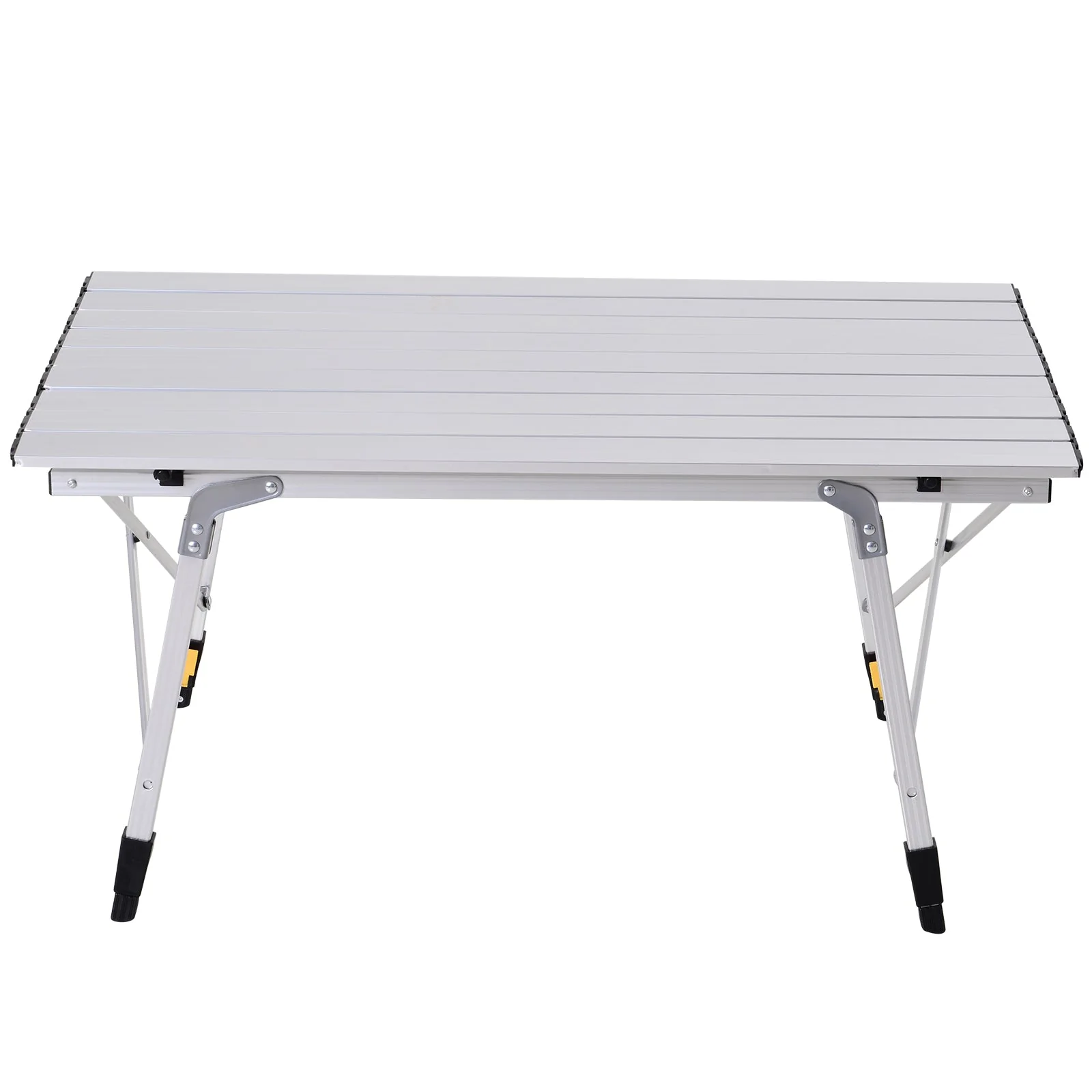 3FT Folding Aluminium Picnic Table Portable Camping Table Roll Up Top with Carrying Bag Silver - Image 8