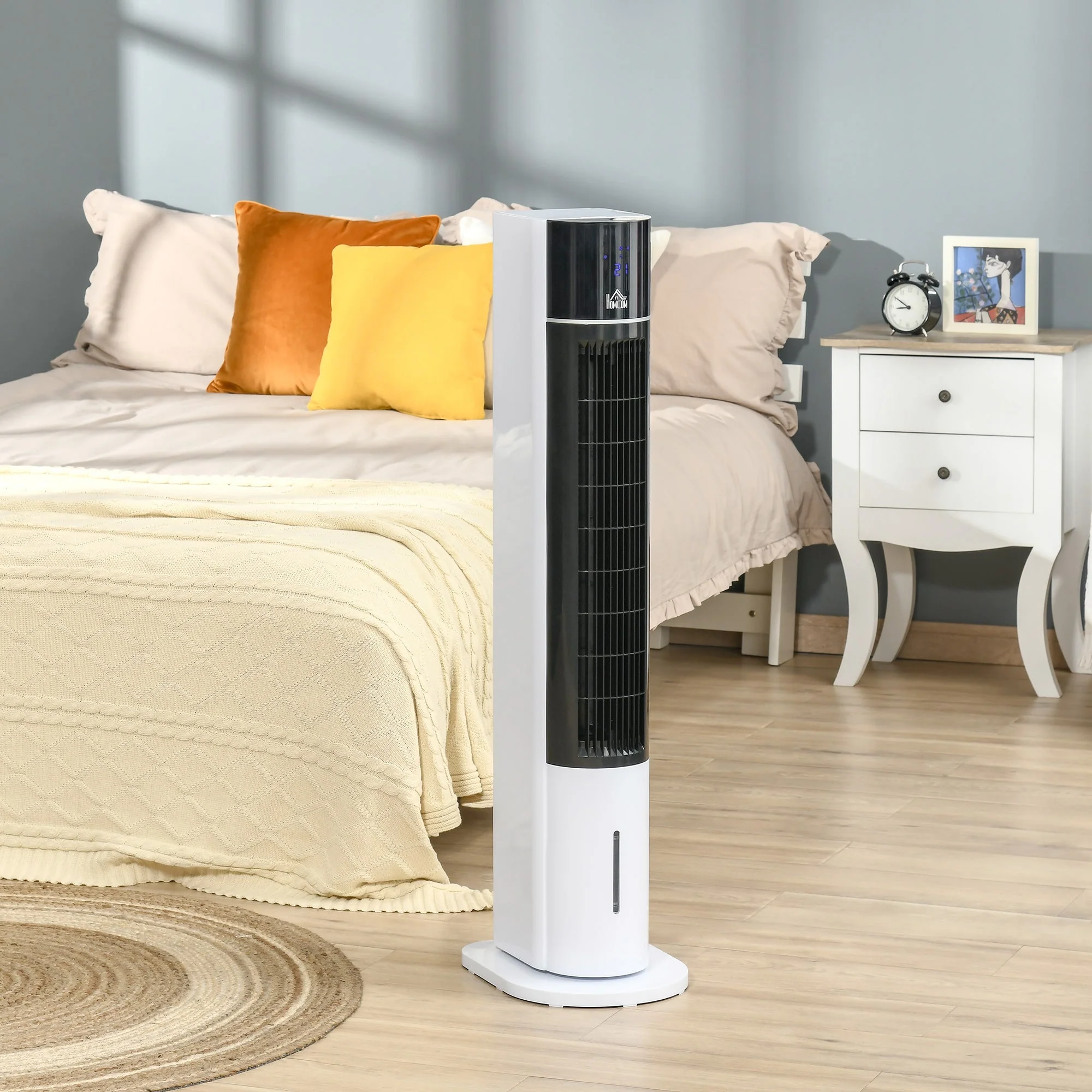 3L Oscillating Three Speed Air Cooler With Timer & Remote Control White & Black - Image 2