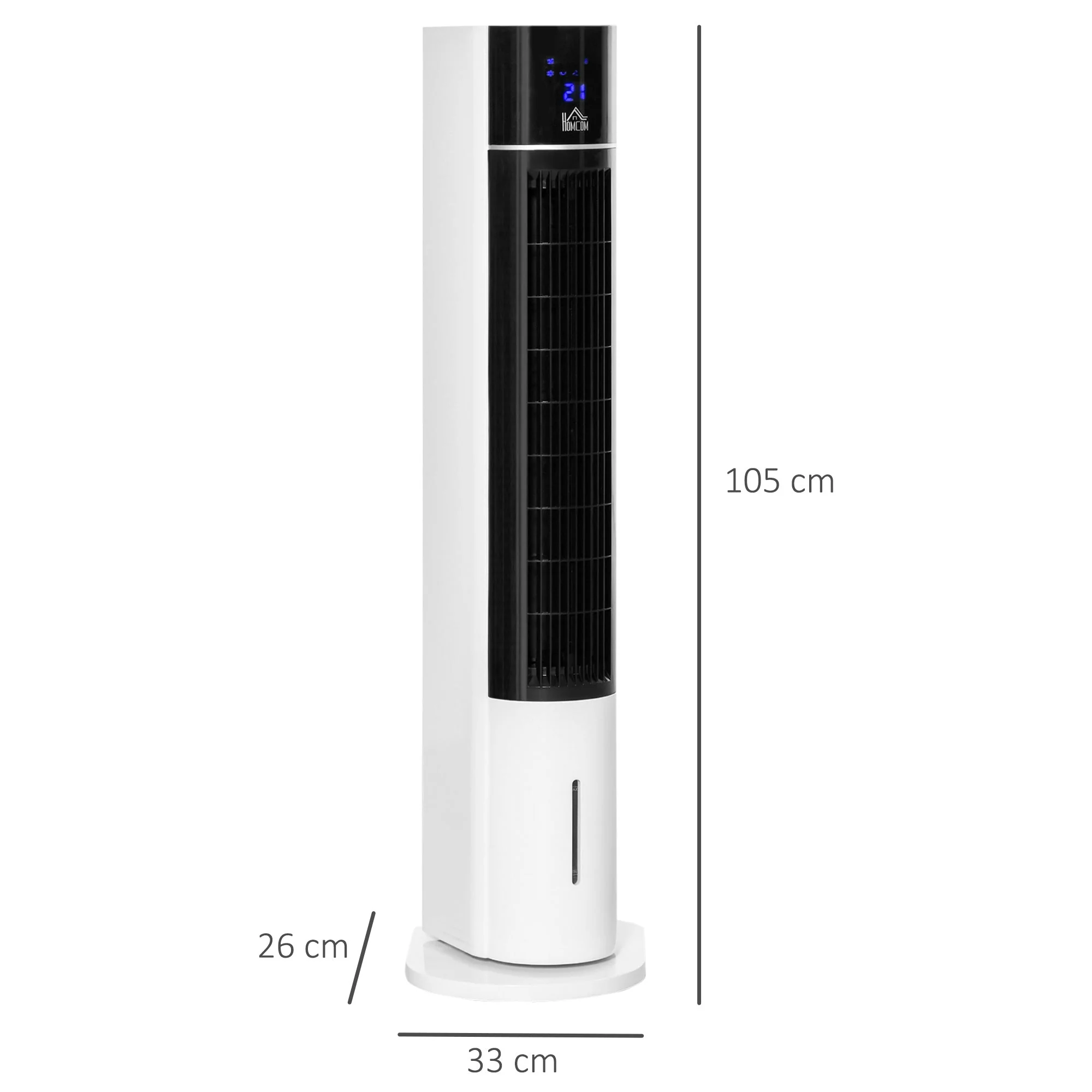 3L Oscillating Three Speed Air Cooler With Timer & Remote Control White & Black - Image 3