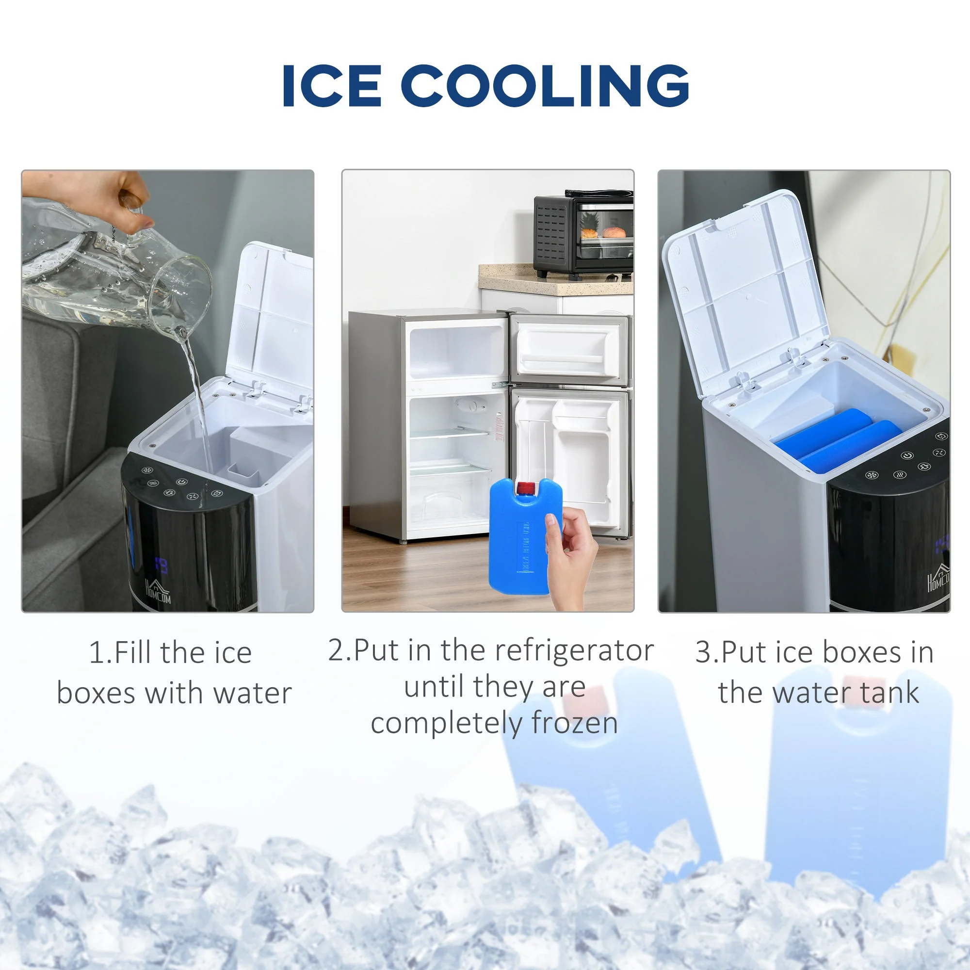 3L Oscillating Three Speed Air Cooler With Timer & Remote Control White & Black - Image 7