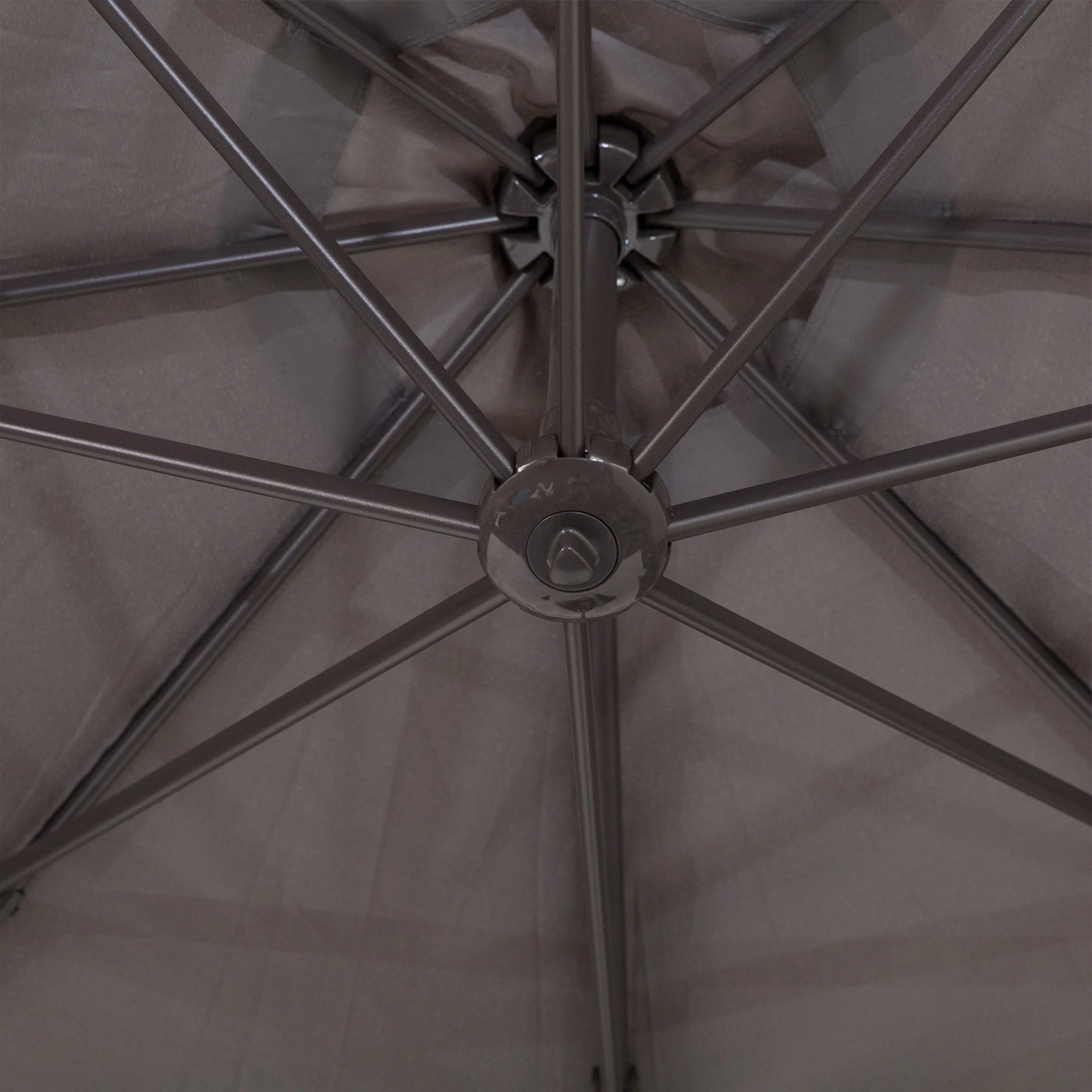 3m Cantilever Aluminium Frame Outdoor Garden Parasol Grey - Image 8
