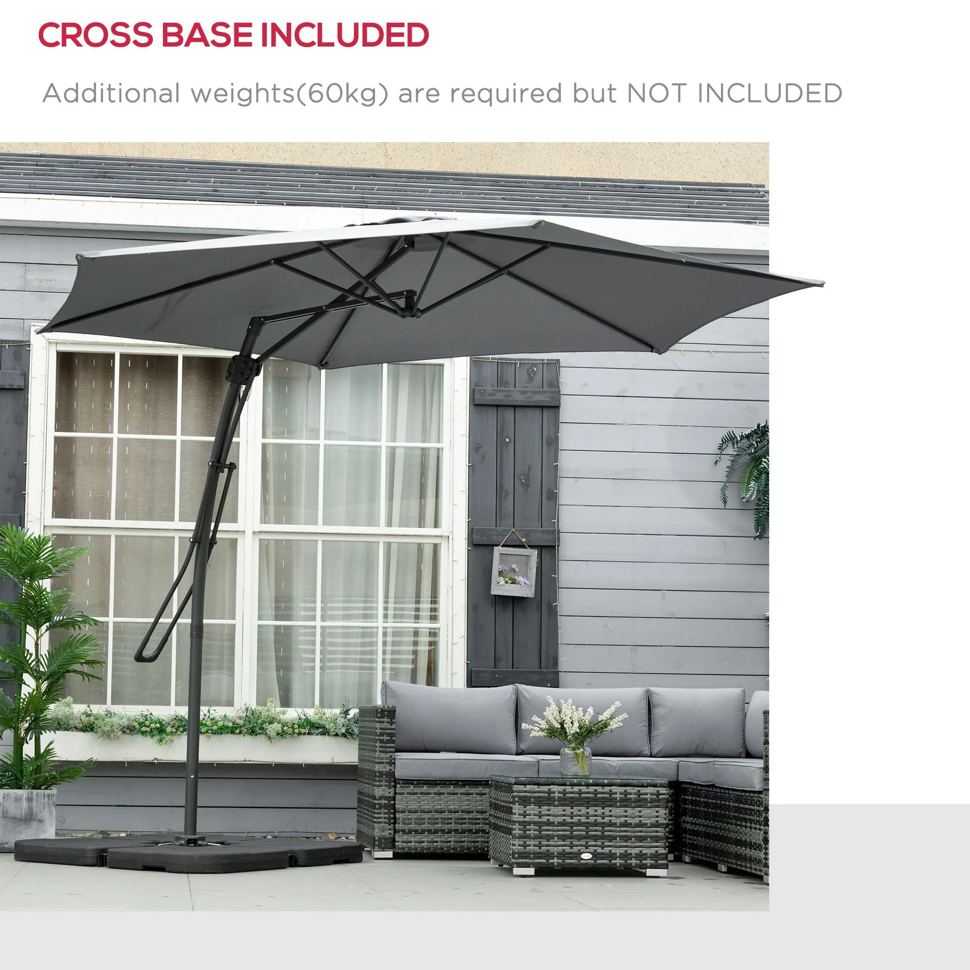 3m Cantilever Parasol with Easy Lever - Image 5