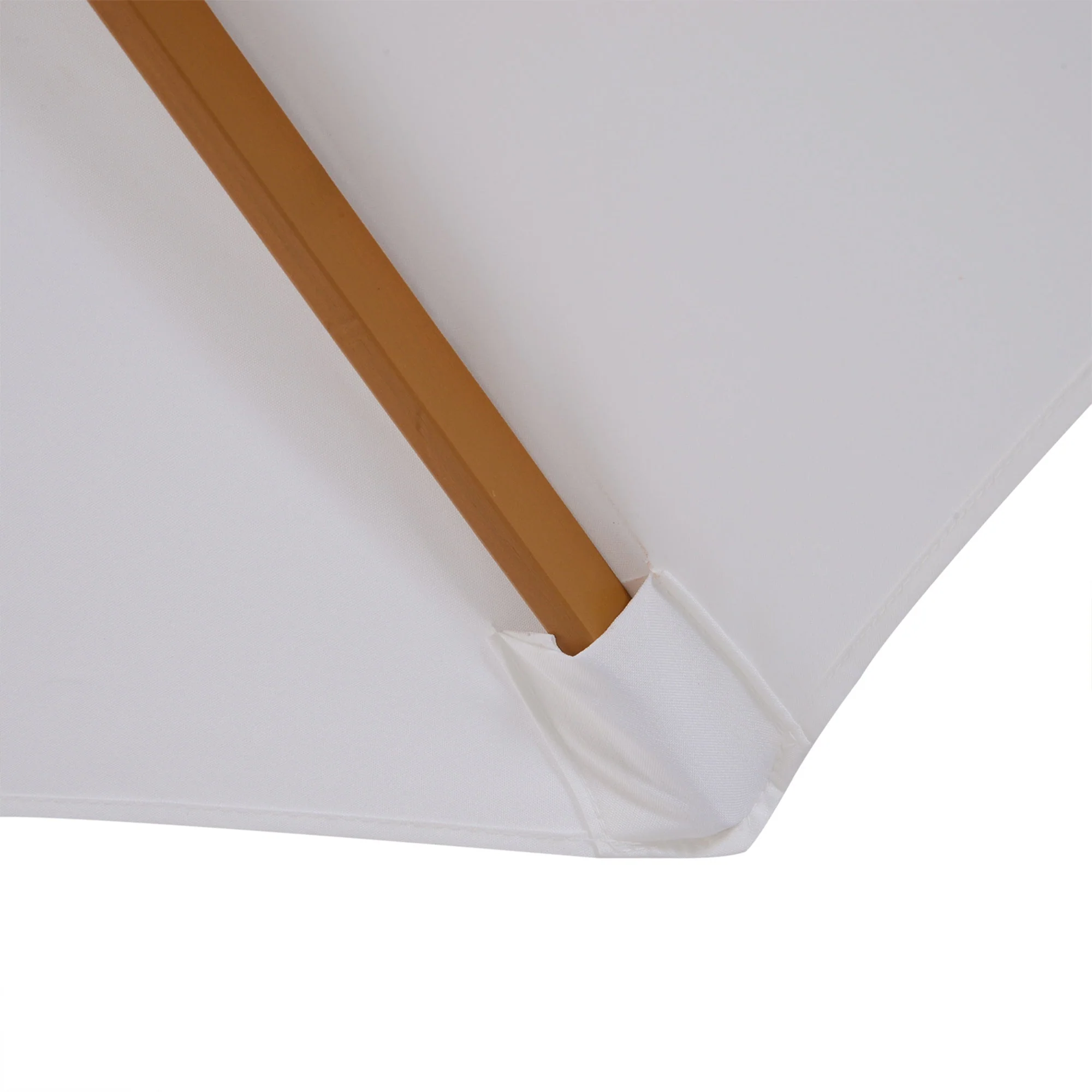 3M Fir Wooden Parasol Garden Umbrellas 8 Ribs Bamboo Sun Shade Patio Outdoor Umbrella Canopy - Image 8