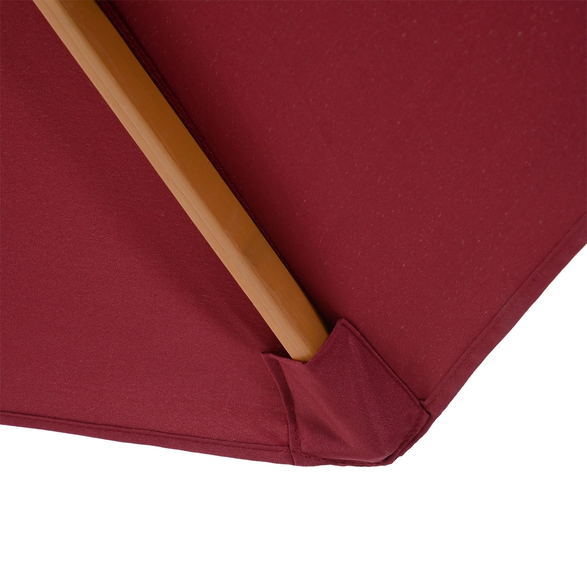 3M Fir Wooden Parasol Garden Umbrellas 8 Ribs Bamboo Sun Shade Patio Outdoor Umbrella Canopy - Image 8