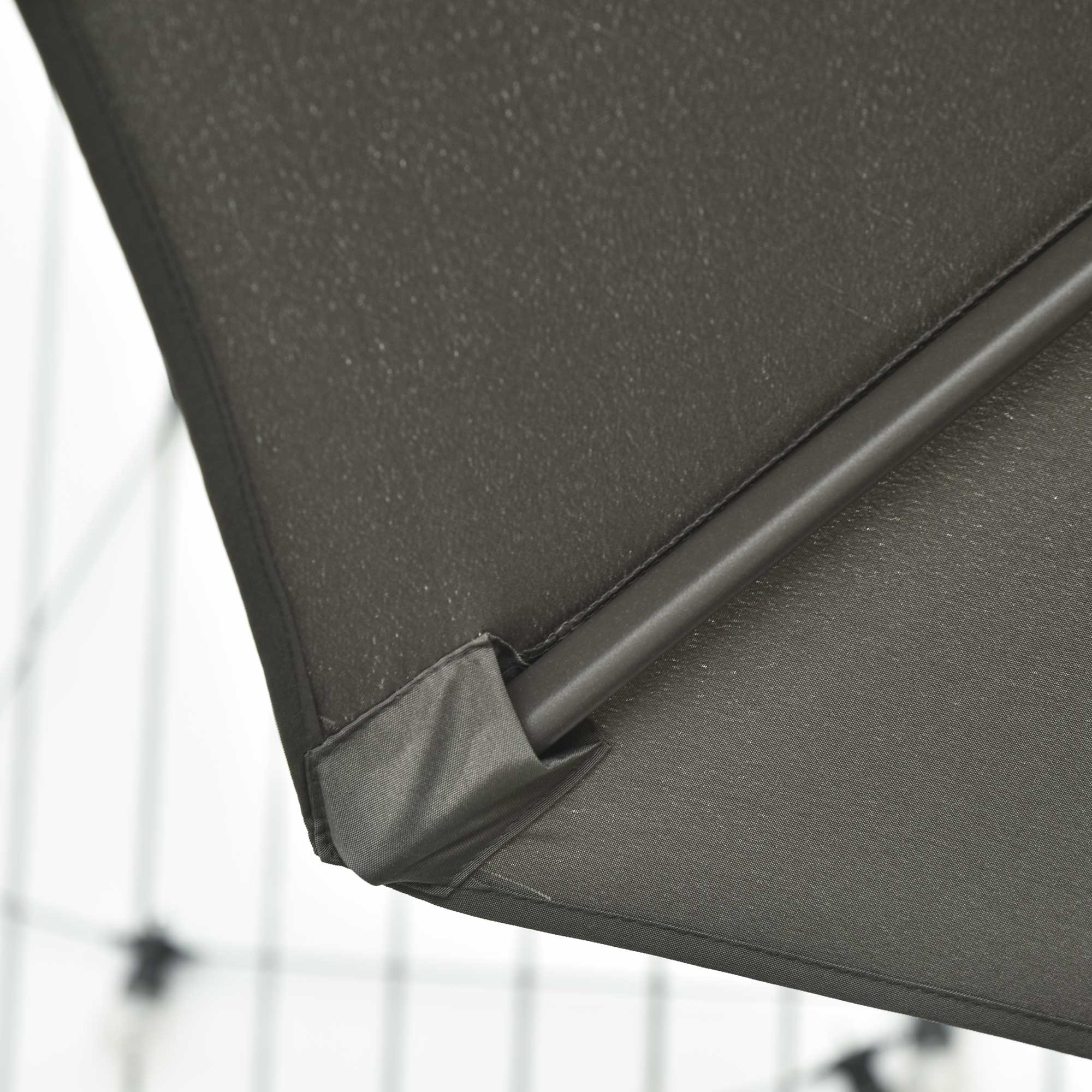 3M Offset Parasol Cantilever Hanging Umbrella 360° Rotation w/ Base Dark Grey - Image 8