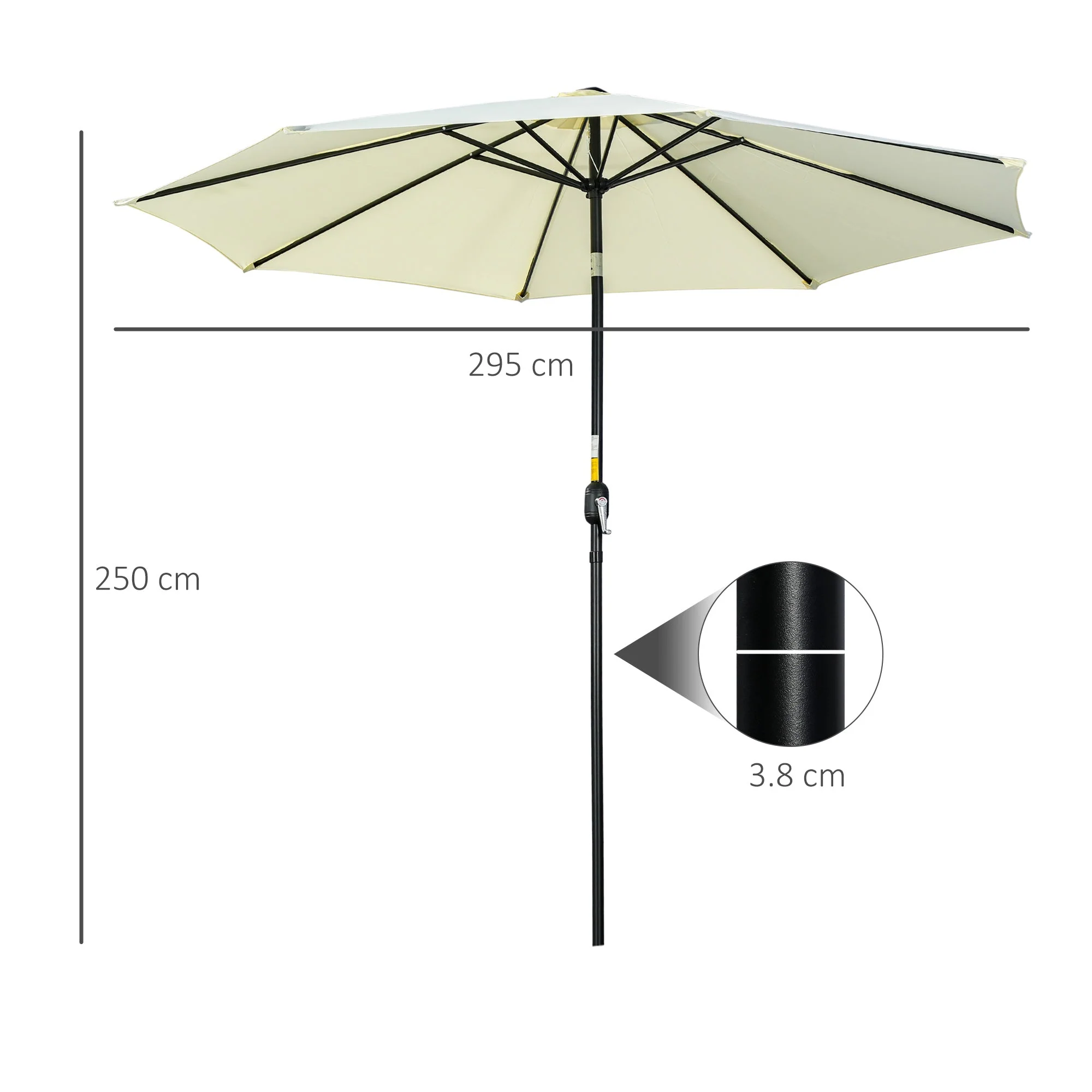 3M Tilting Parasol Garden Umbrellas - Image 2