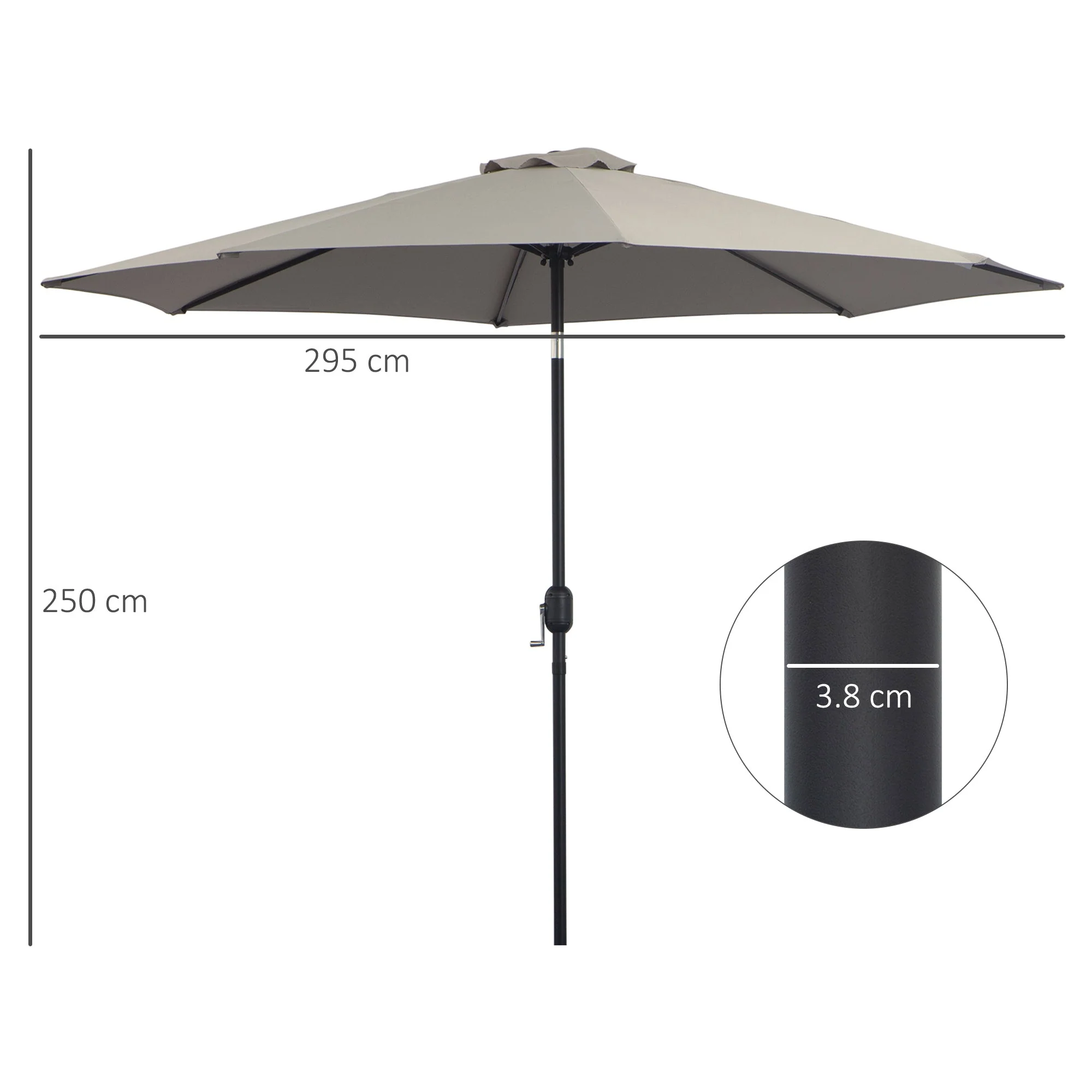 3M Tilting Parasol Garden Umbrellas - Image 2