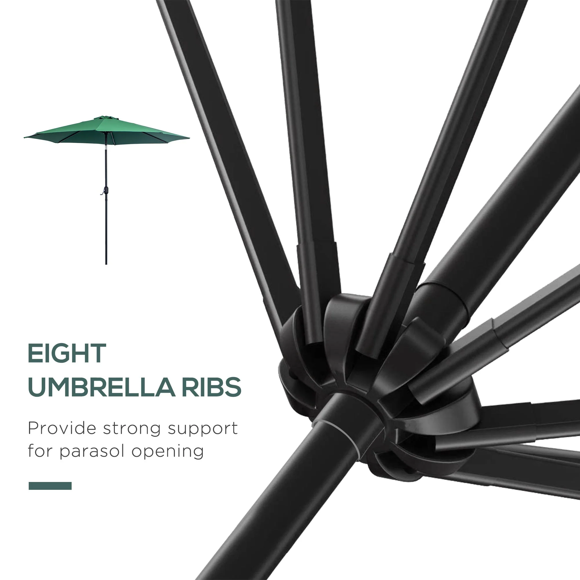 3M Tilting Parasol Garden Umbrellas - Image 6