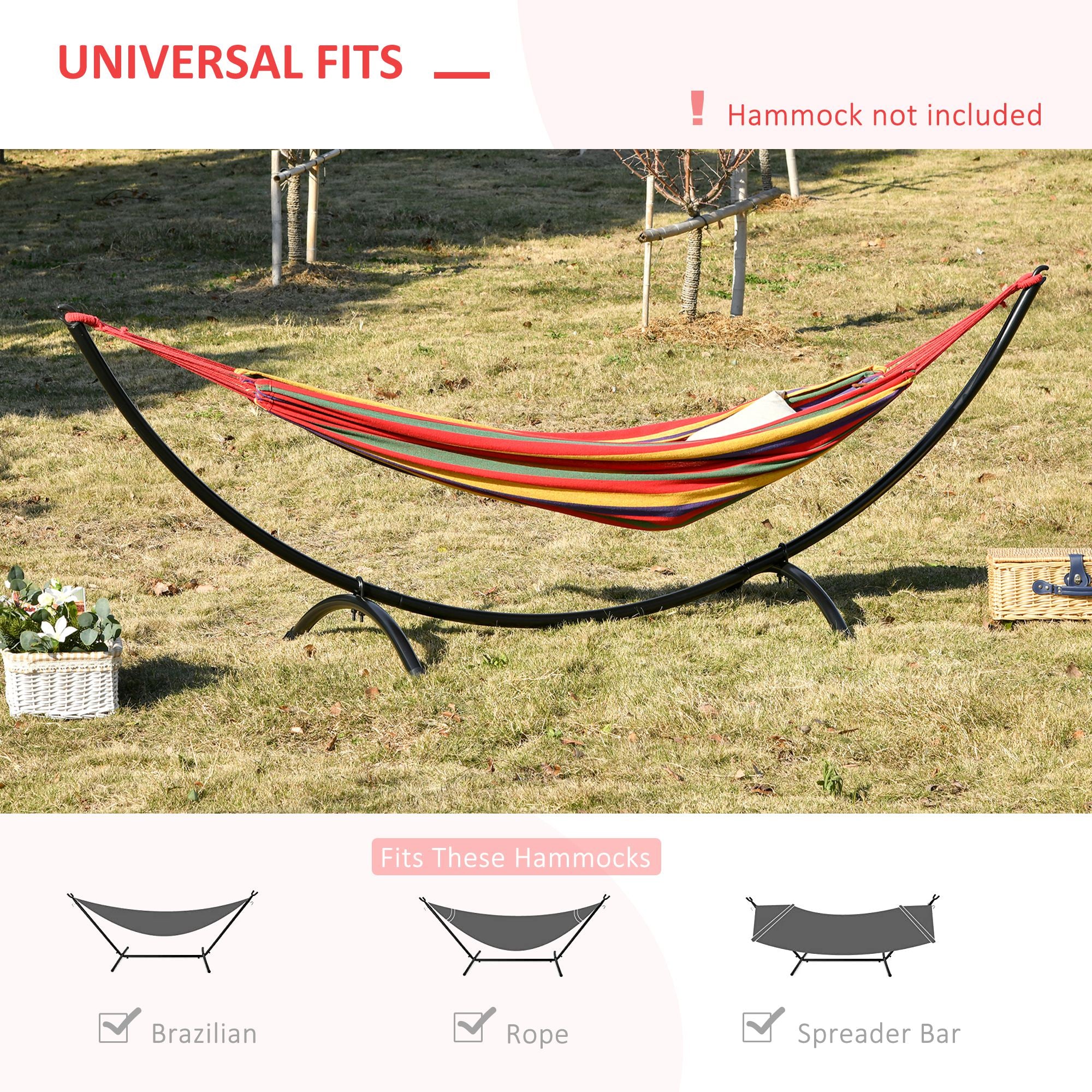 3M Universal Hammock Stand Metal Frame Garden Camping Picnic Outdoor Patio Replacement – Stand Only - Image 4