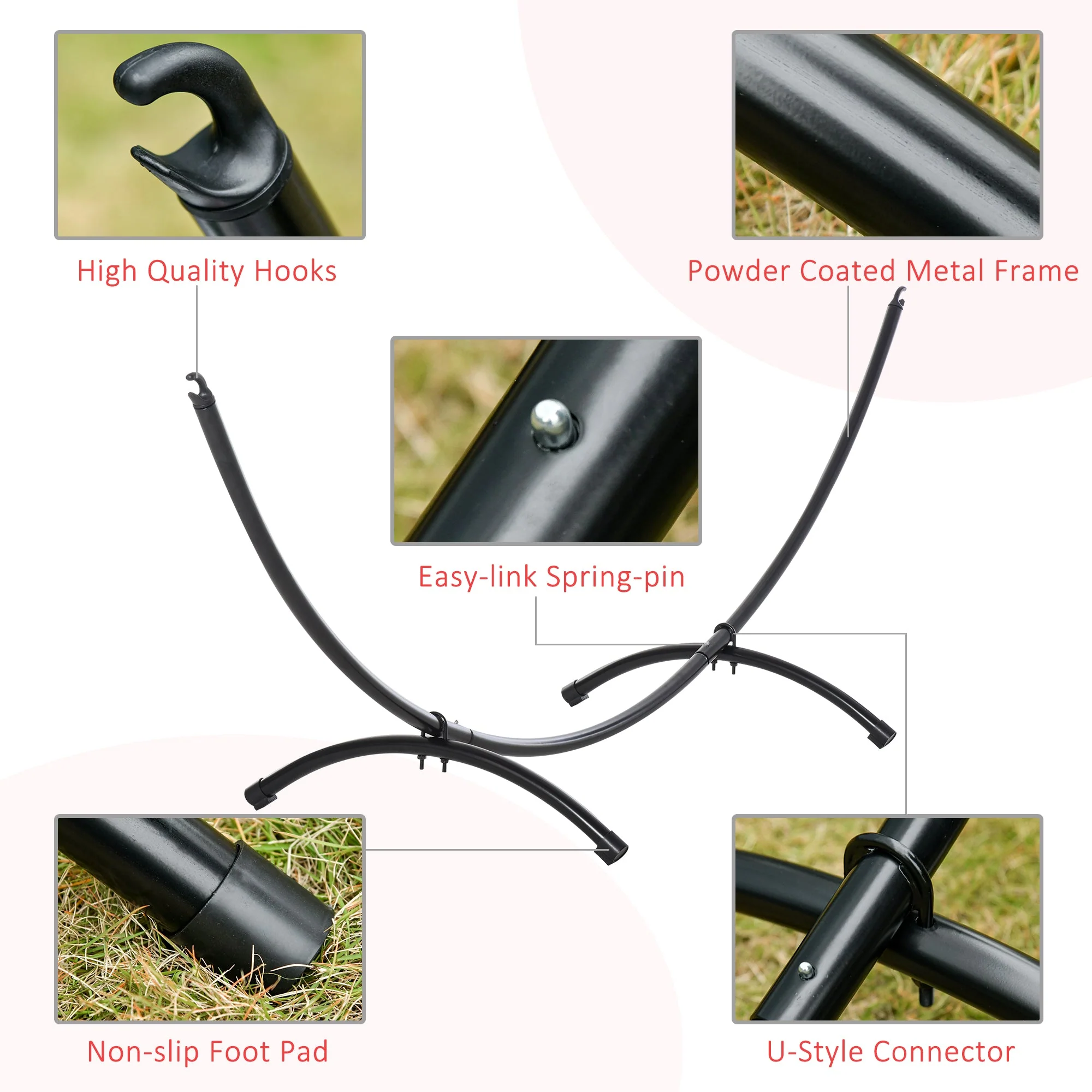 3M Universal Hammock Stand Metal Frame Garden Camping Picnic Outdoor Patio Replacement – Stand Only - Image 5