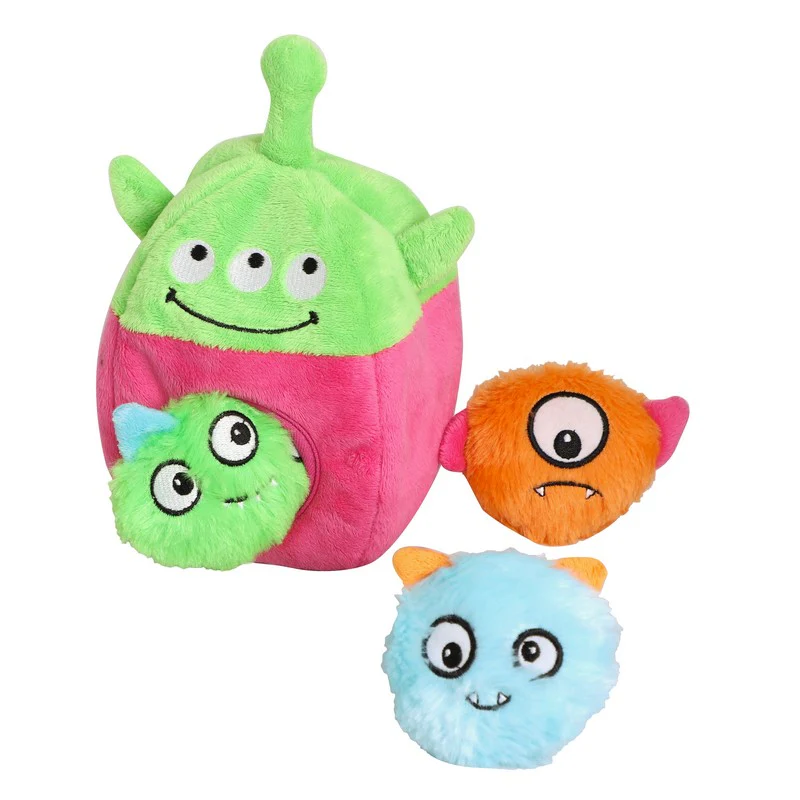 3x Dog Soft Toy Multicoloured Plush 23cm by Pet Brands - Image 2