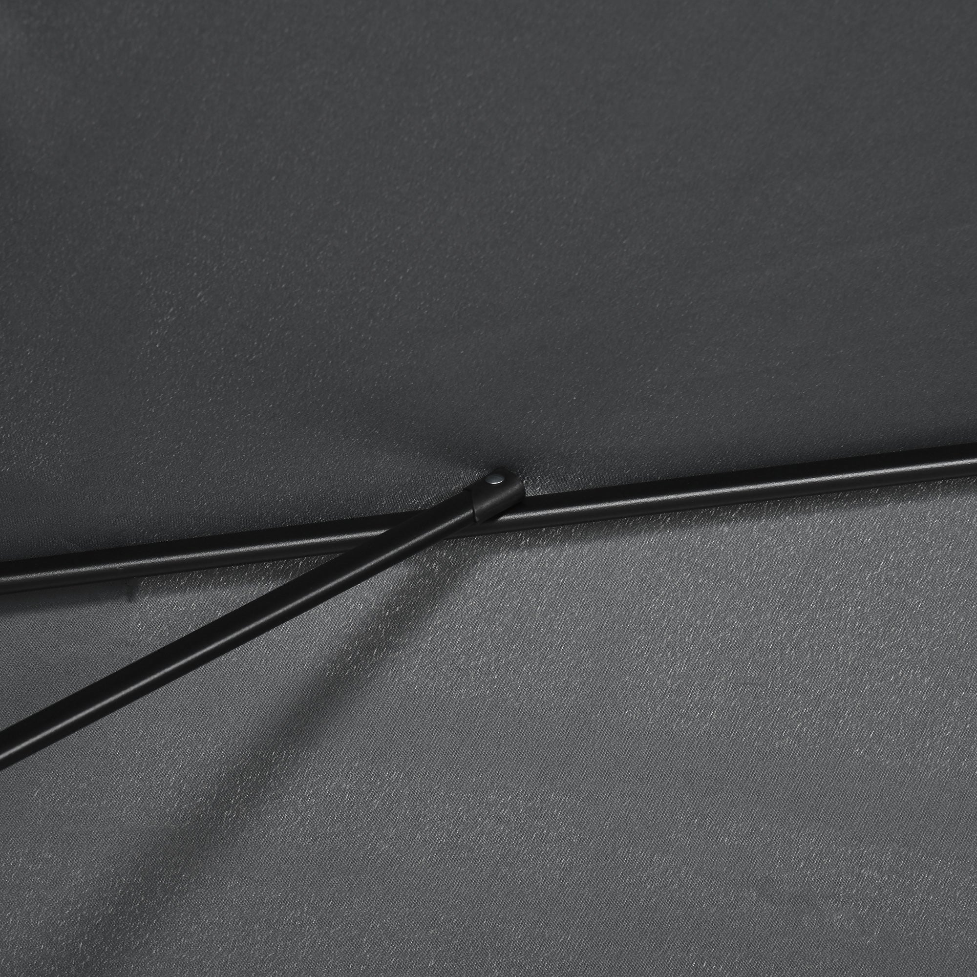 3x2m Patio Parasol Garden Umbrellas Canopy with Aluminum Tilt Crank Rectangular Sun Shade Steel - Image 8