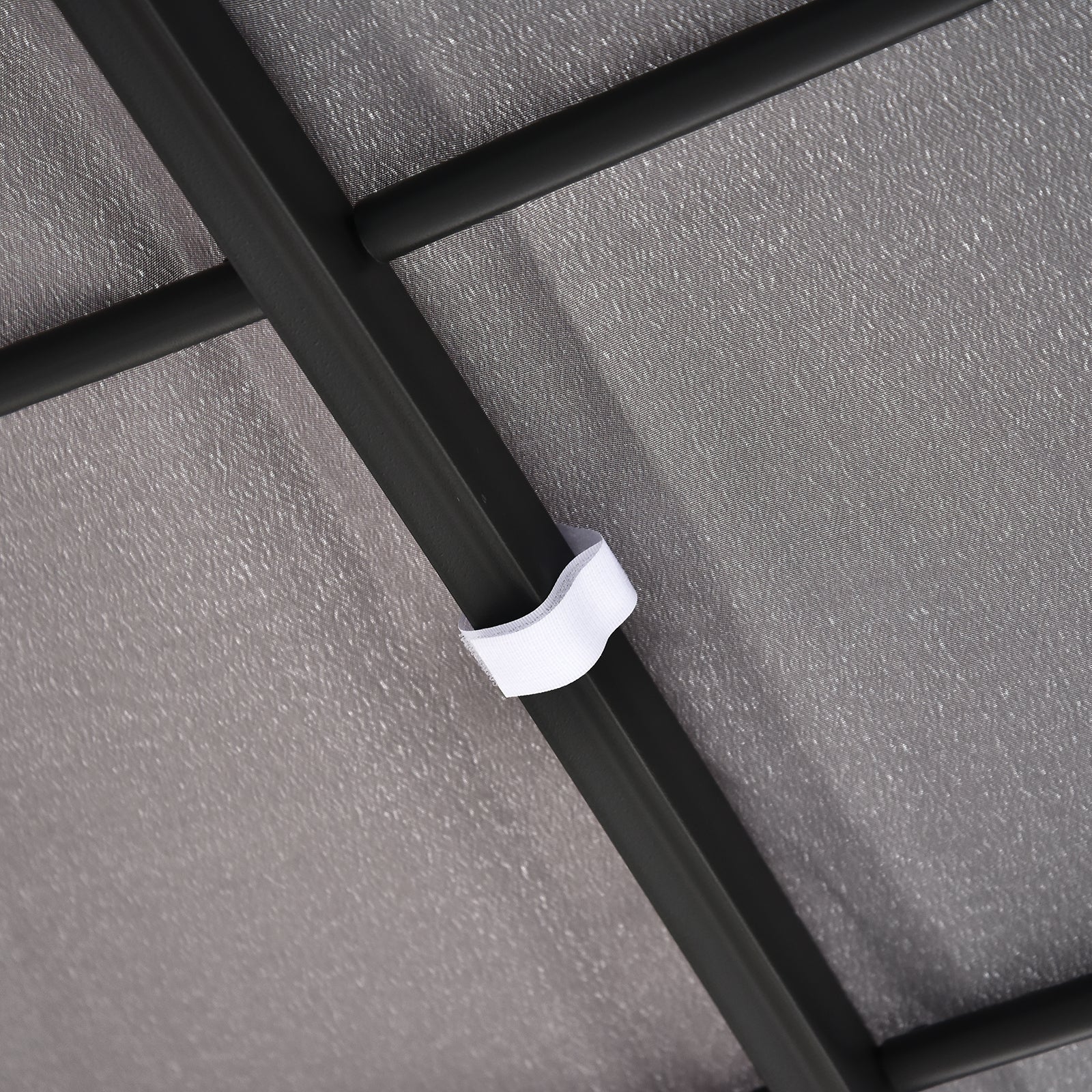 3x3m Freestanding Metal Wall Awning Canopy Grey - Image 8