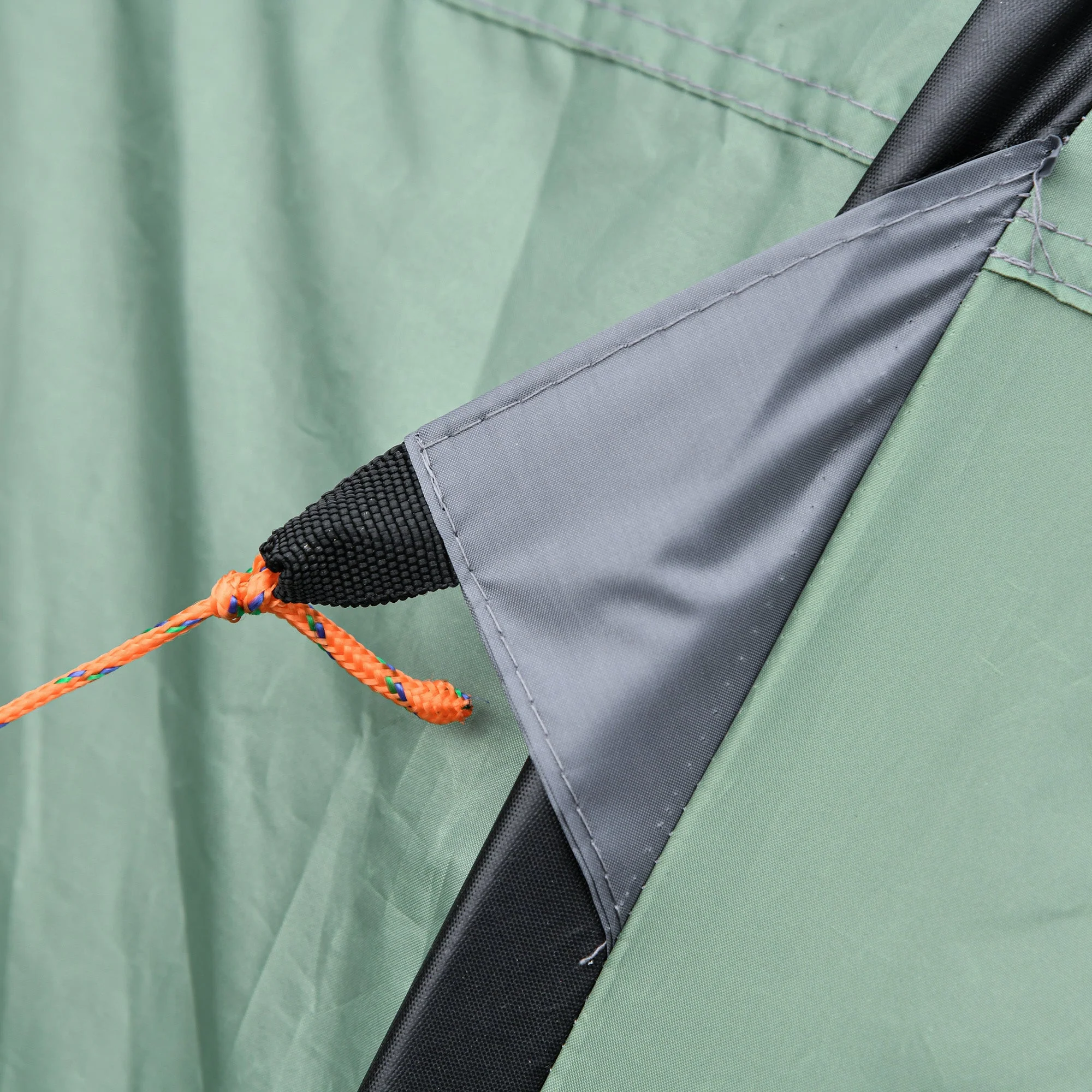 4-5 Person Pop-up Camping Tent Waterproof Family Tent w/ 2 Mesh Windows & PVC Windows Portable Carry Bag for Outdoor Trip Dark Green - Image 9