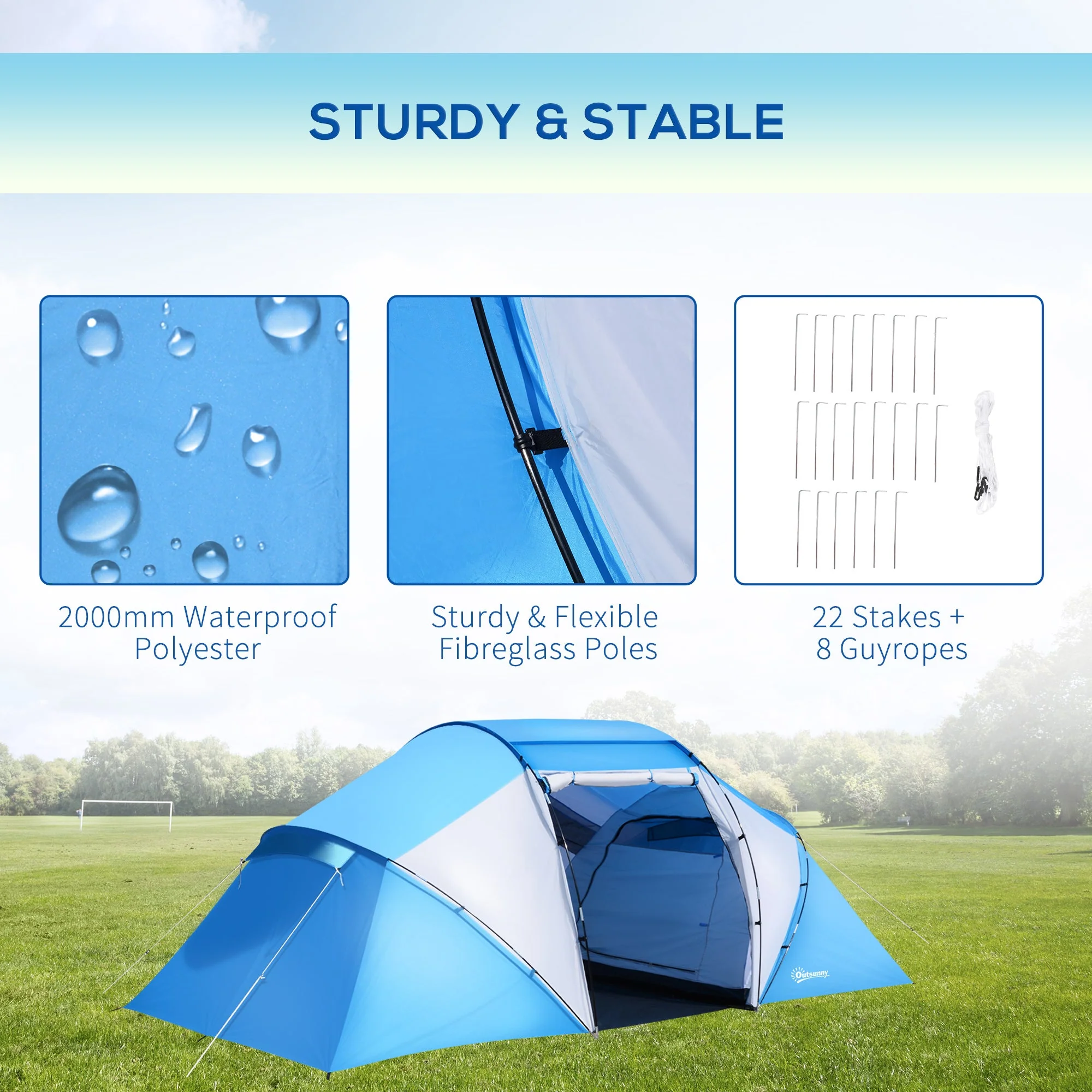 4-6 Man Camping Tent w/ Two Bedroom - Image 5