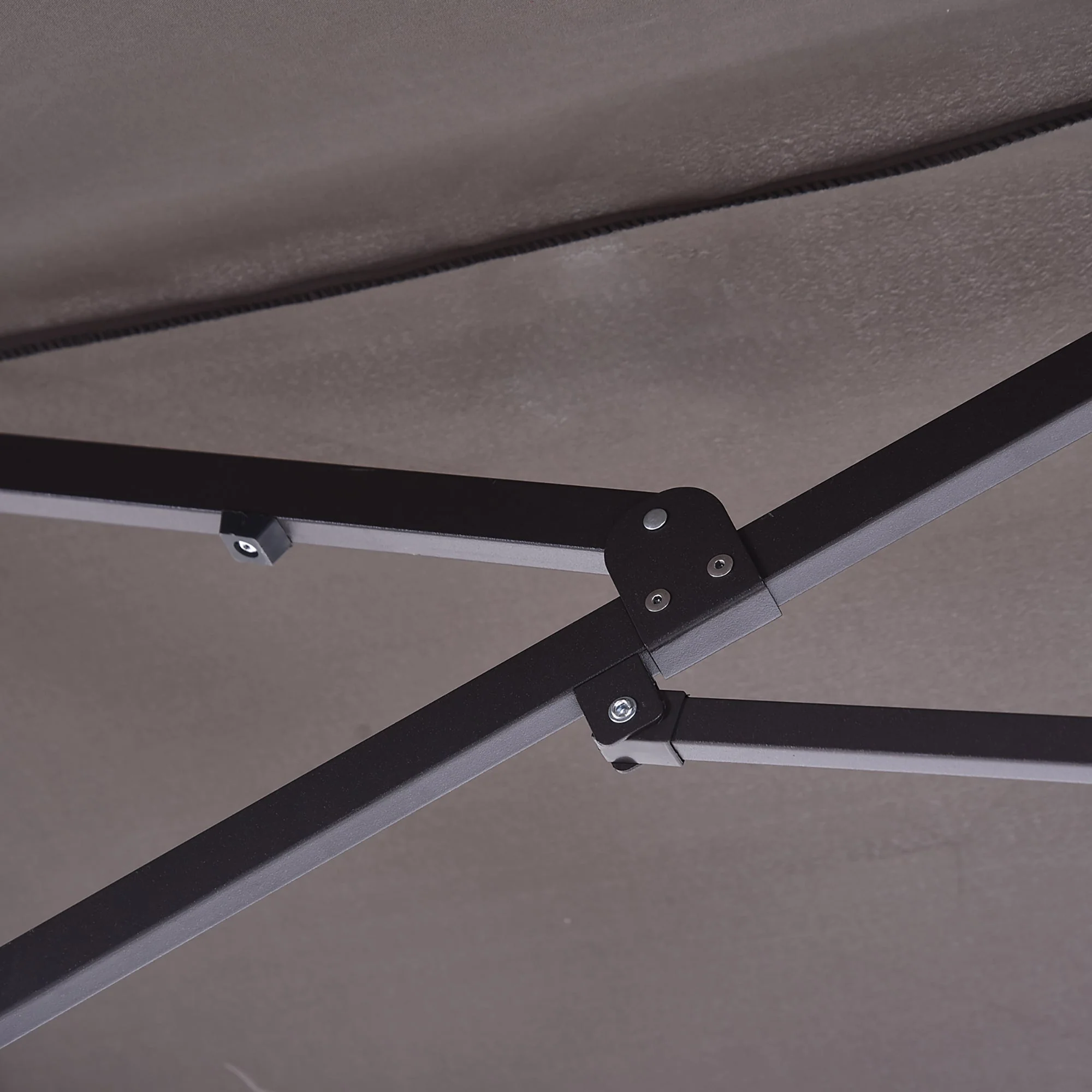 4.6m Garden Parasol Double-Sided Sun Umbrella Patio Market Shelter Canopy Shade Outdoor Grey - Image 9