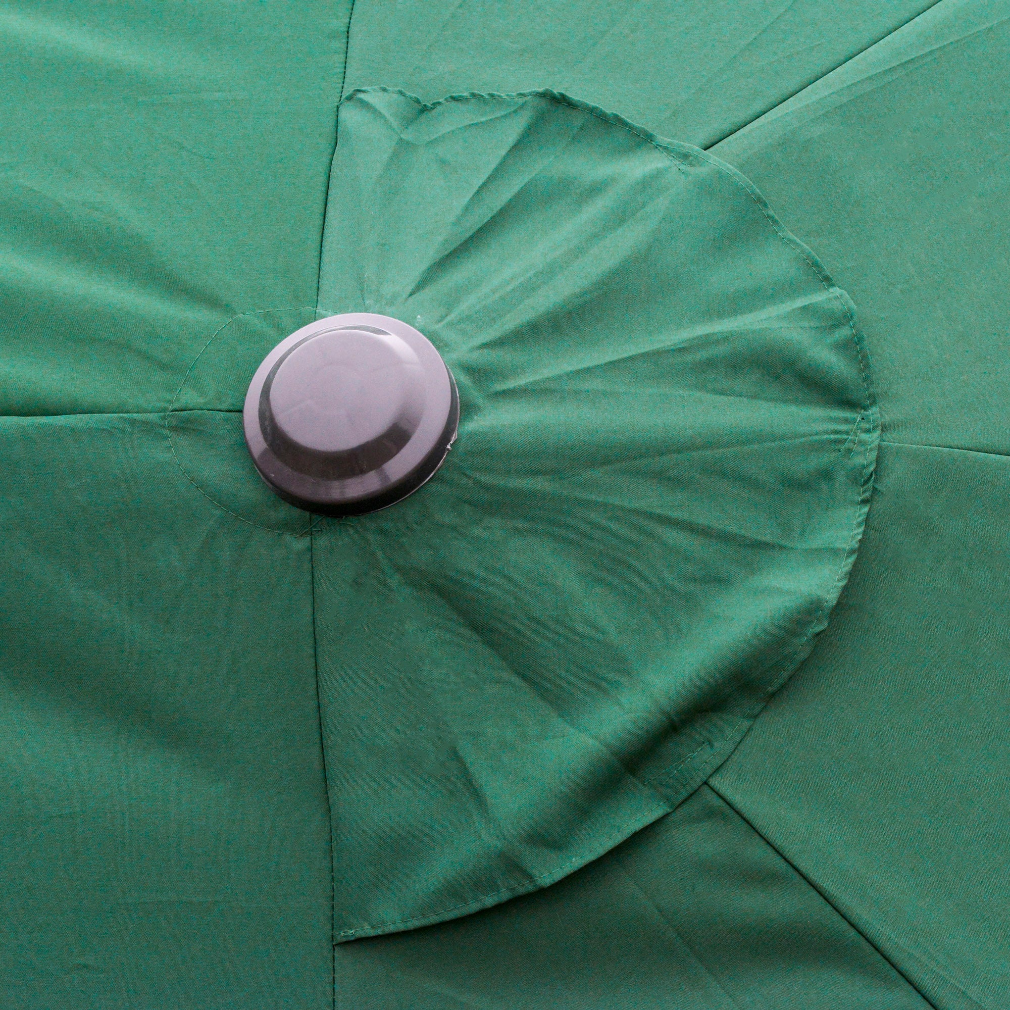4.6M Sun Umbrella Canopy Double-sided Crank Sun Shade w/ Cross Base Dark Green - Image 9