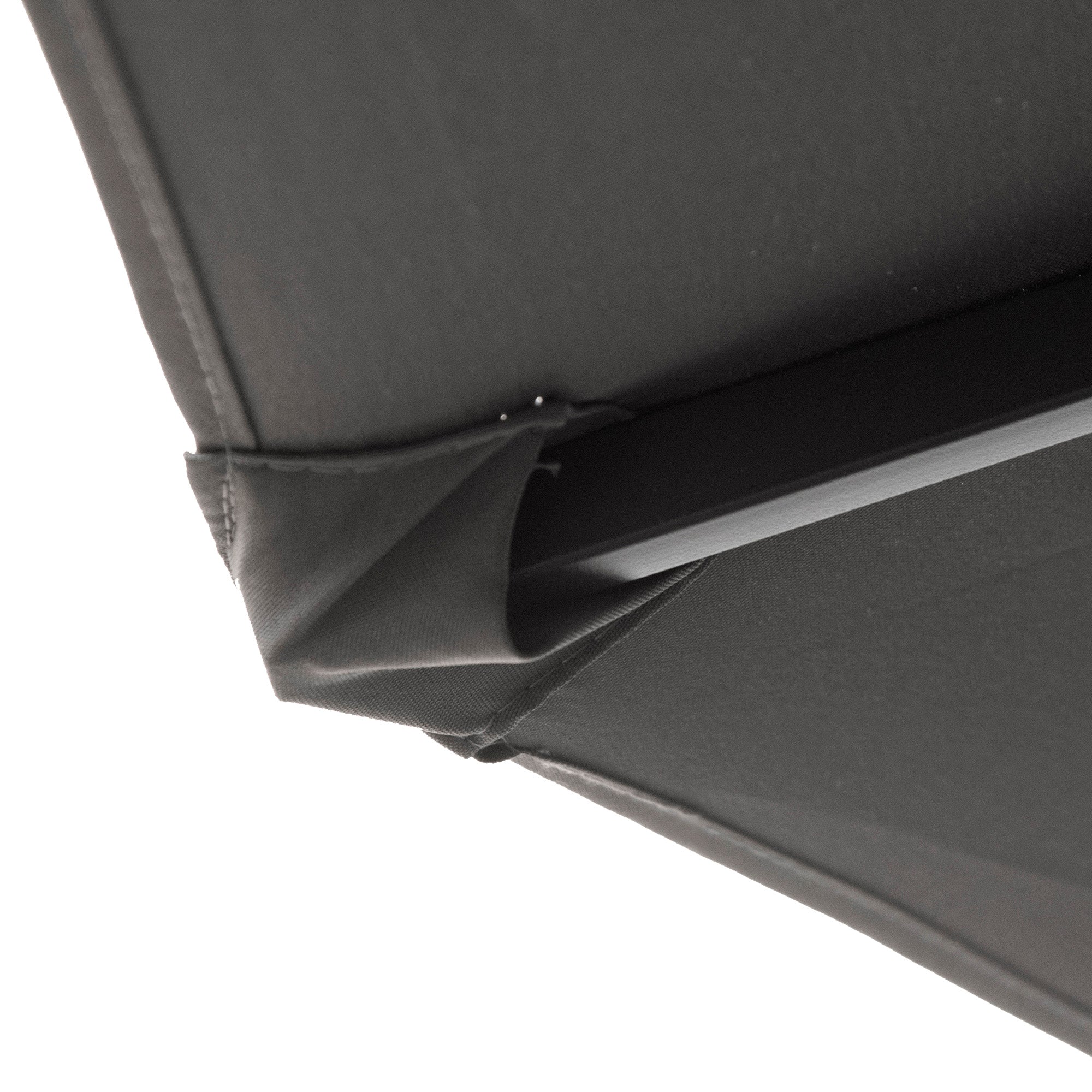 4.6M Sun Umbrella Canopy Double-sided Crank Sun Shade w/ Cross Base Grey - Image 9