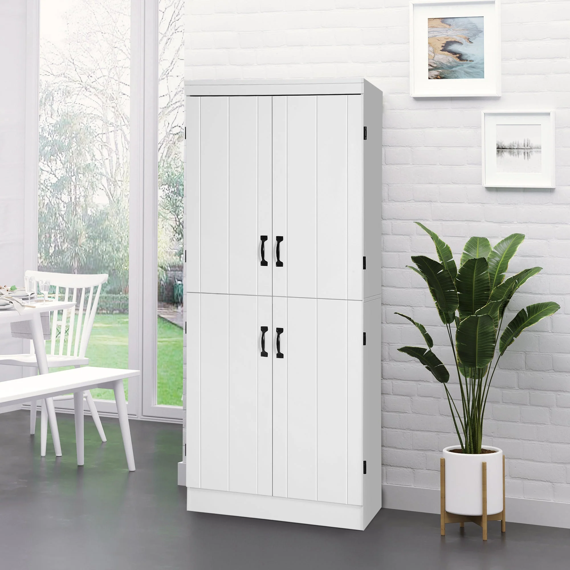 4-Door Tall Kitchen Cupboard - Image 2