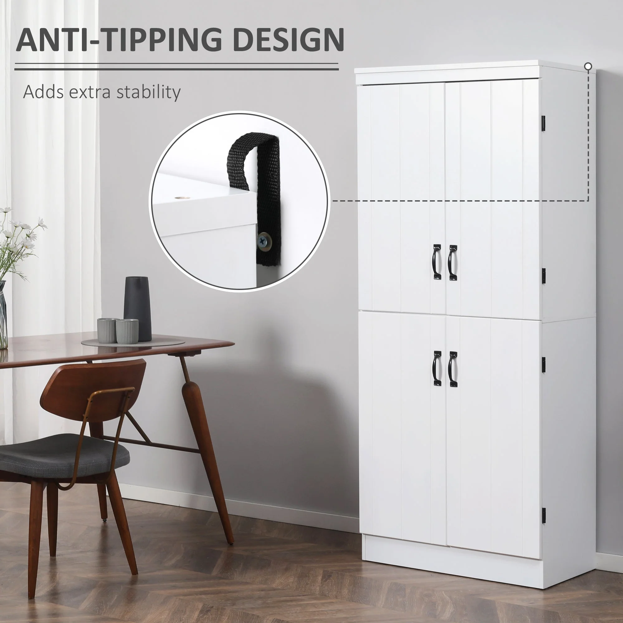 4-Door Tall Kitchen Cupboard - Image 6