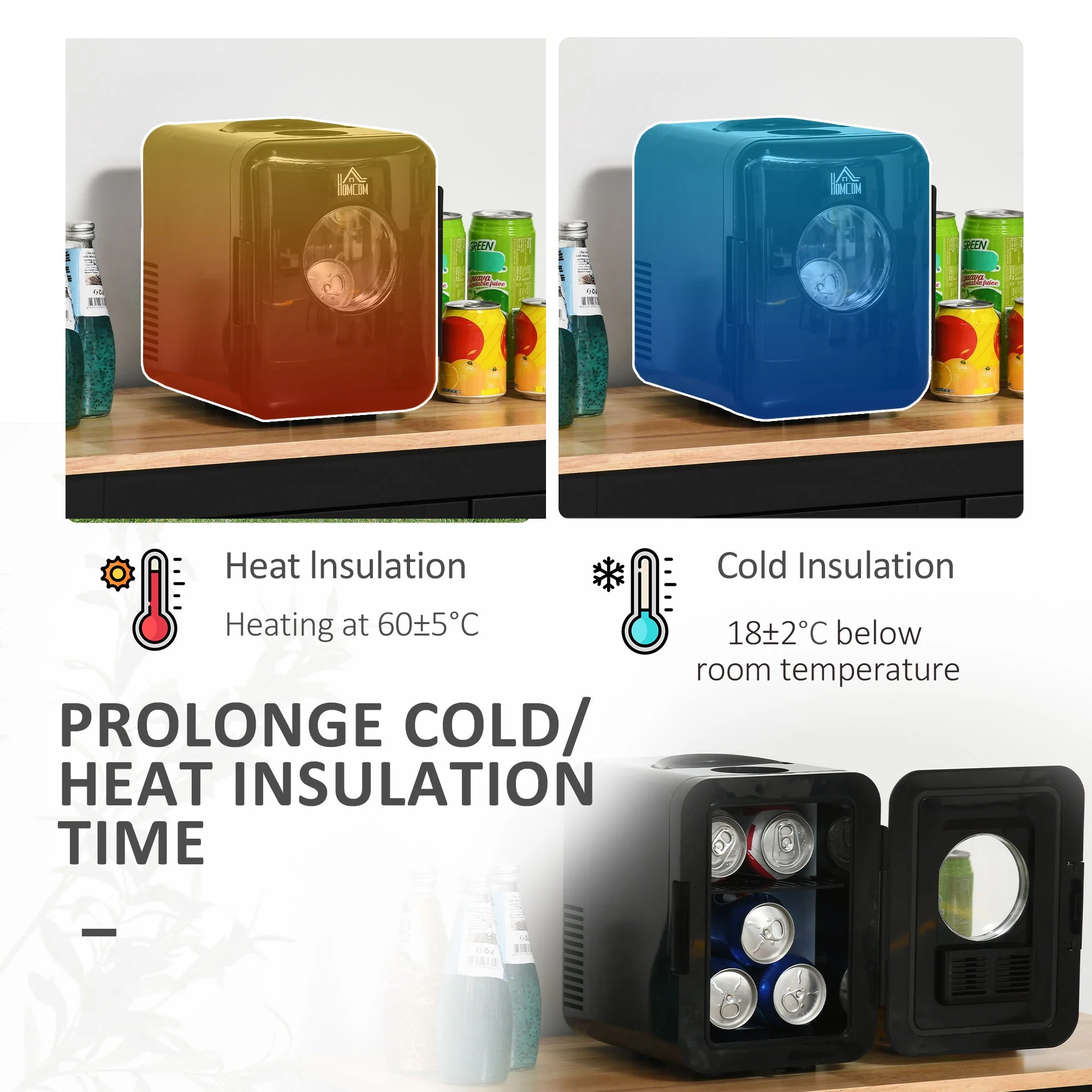 4 L/6 Can Mini Fridge - Image 6