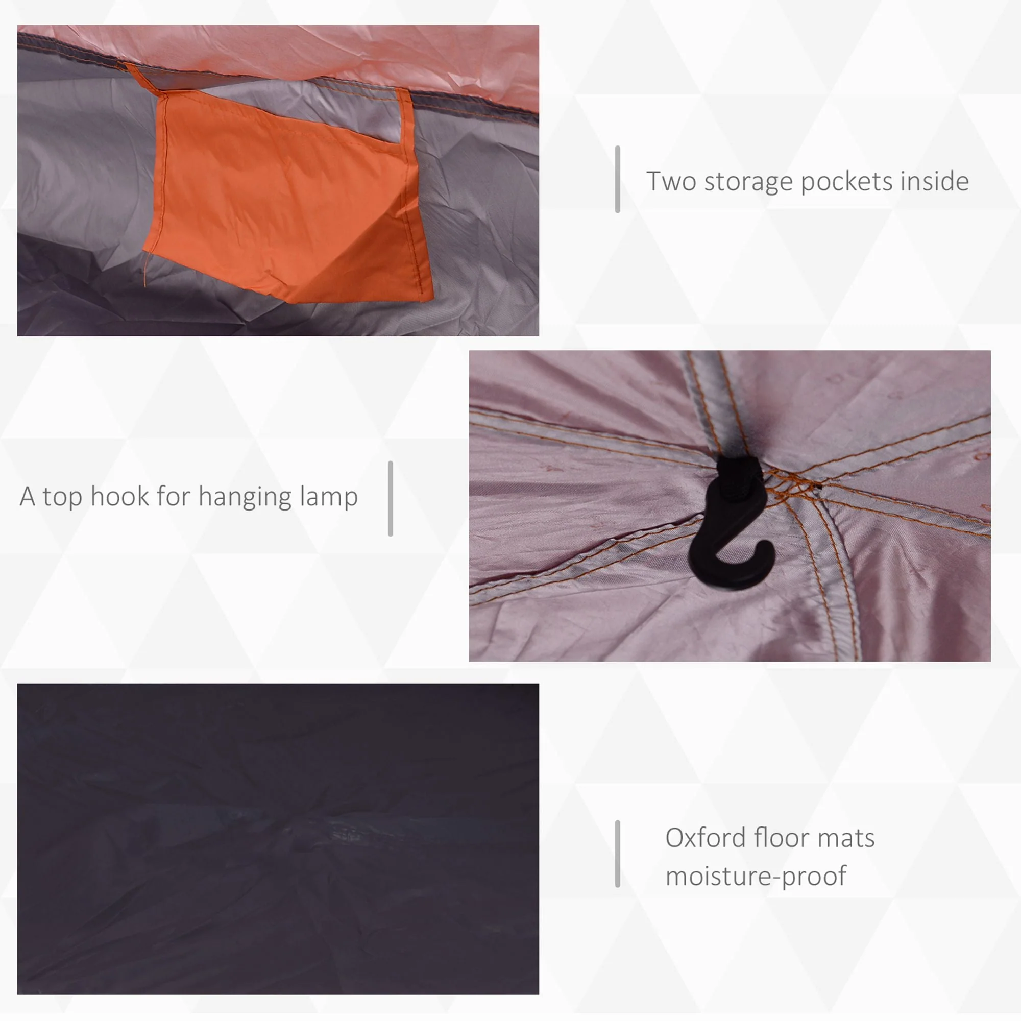 4 Man Hexagon Pop Up Tent Camping Shelter Festival Hiking Family Portable - Image 6