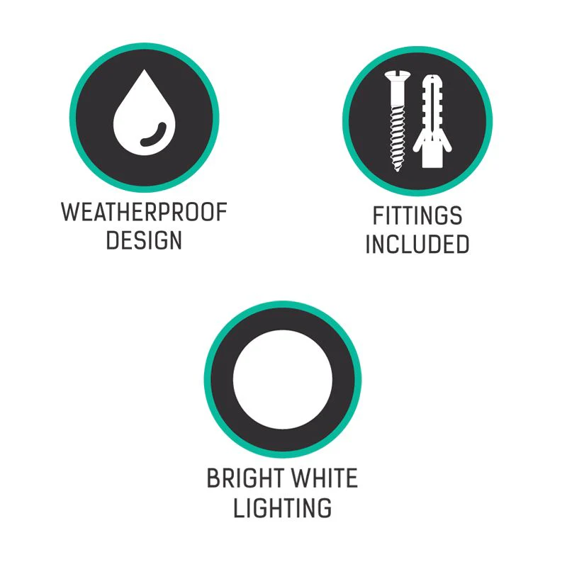 4 Pack Solar Garden Wall Light Decoration 2 White LED - 11.2cm by Bright Garden - Image 4