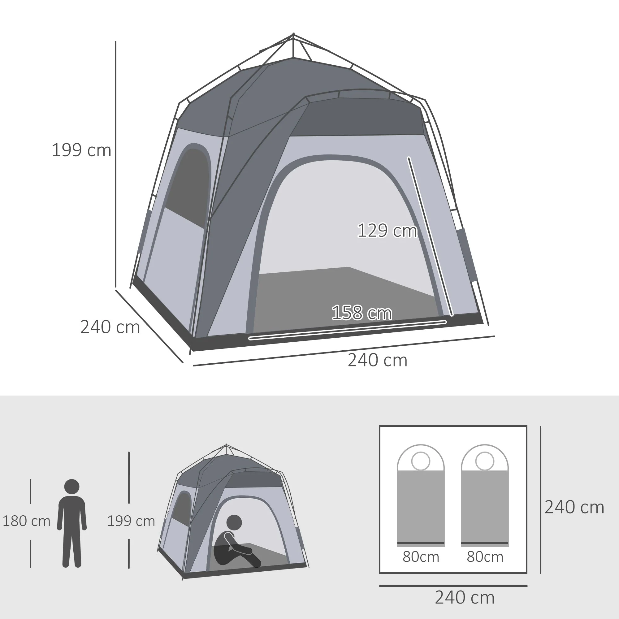 4 Person Automatic Camping Tent - Image 3