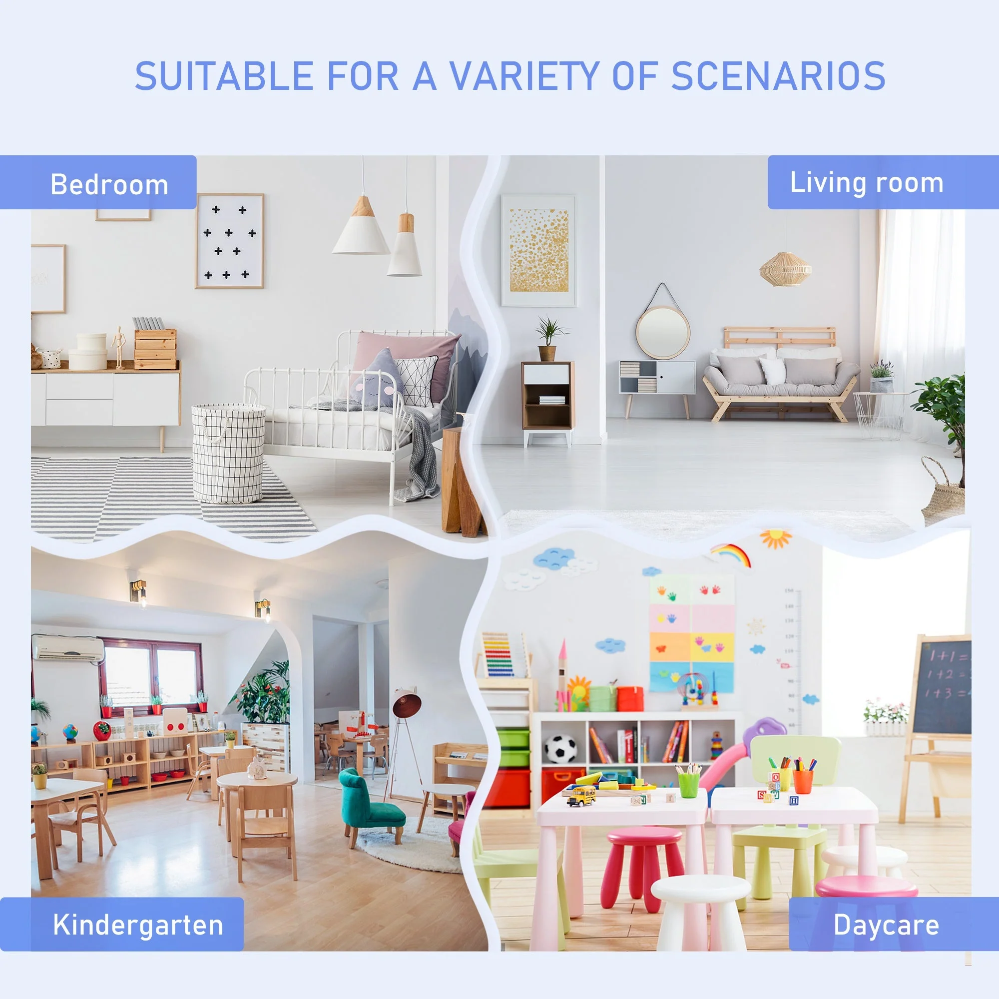 4-Piece Kids Table and Chair Set with 2 Wooden Chairs - Image 5