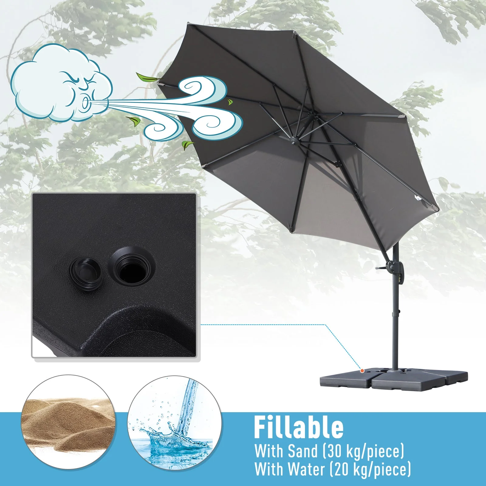 4-Piece Portable Umbrella Base - Image 4