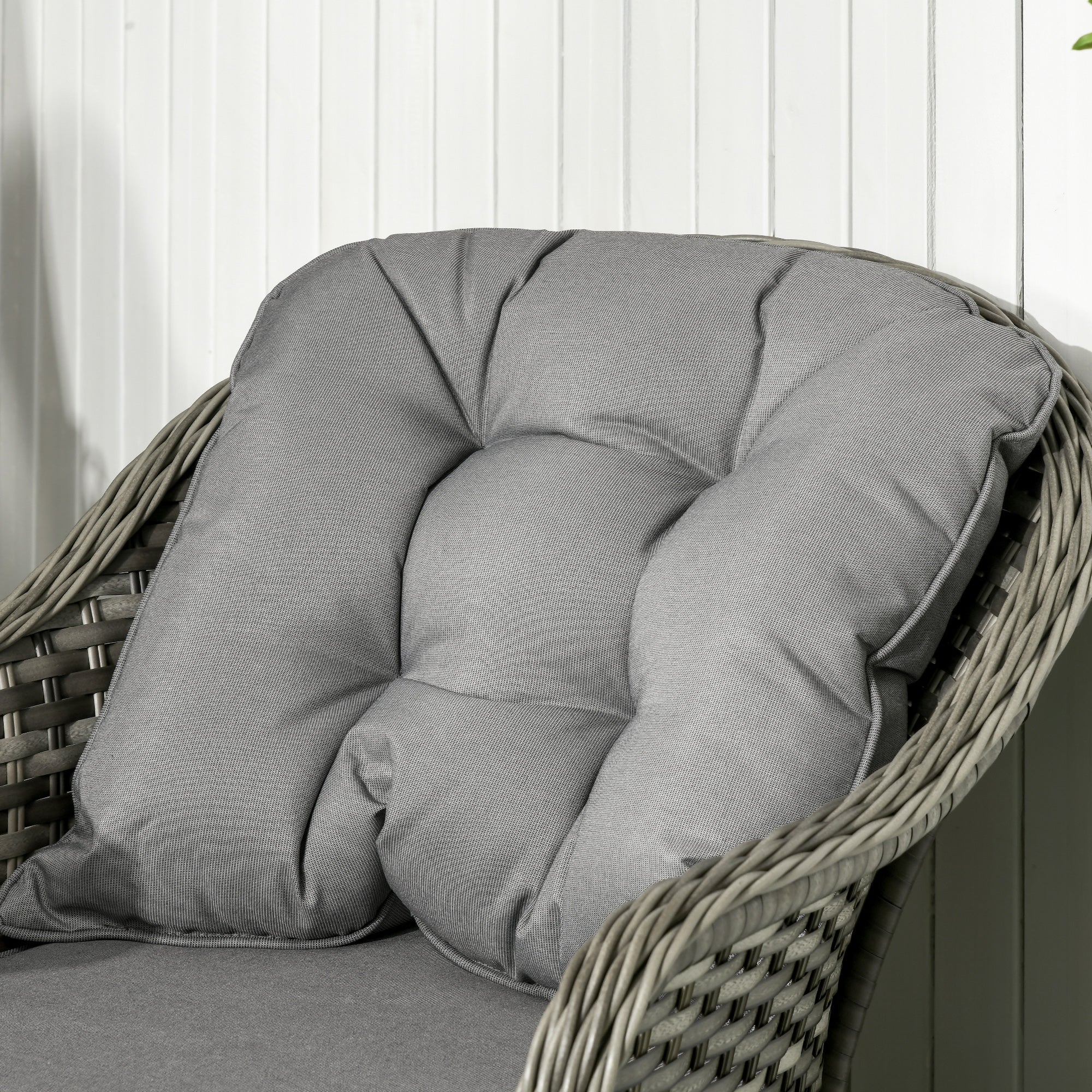 4-Pieces Outdoor PE Rattan Garden Furniture with Cushions - Image 8
