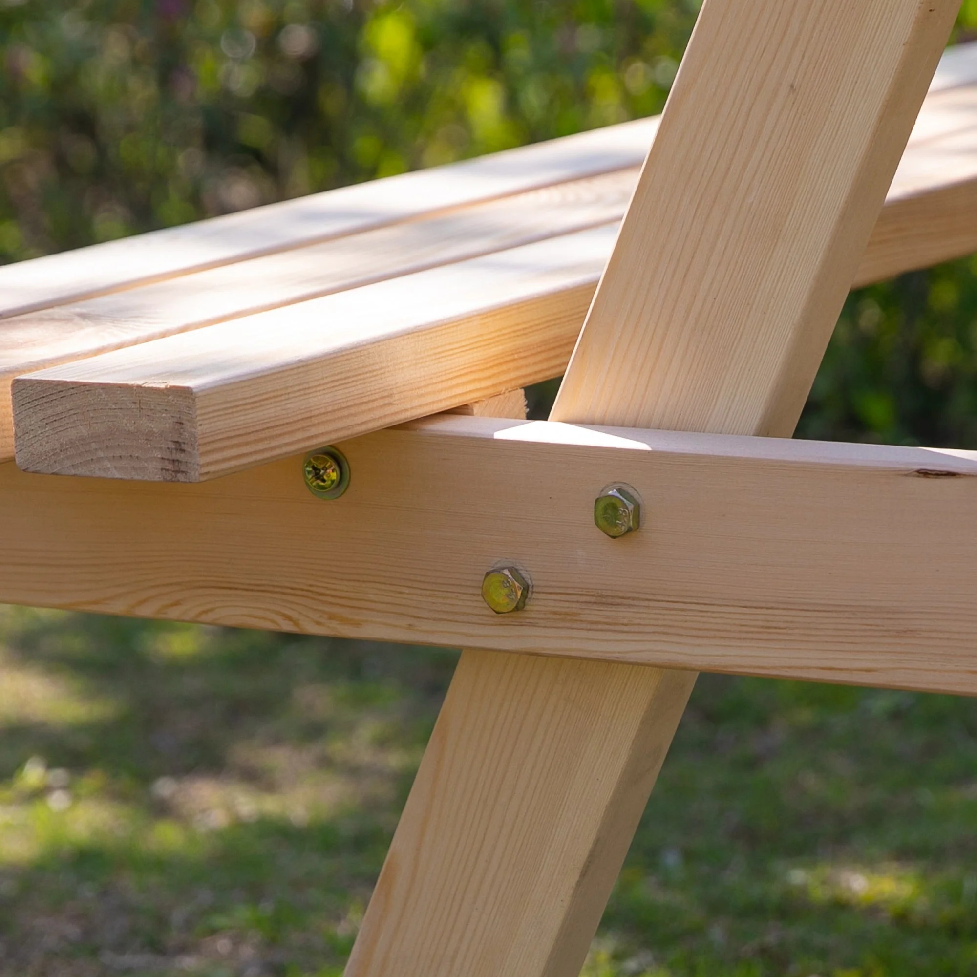 4 Seater Wooden Picnic Table Bench for Outdoor Garden or Patio with Parasol Cutout 150 cm - Image 9