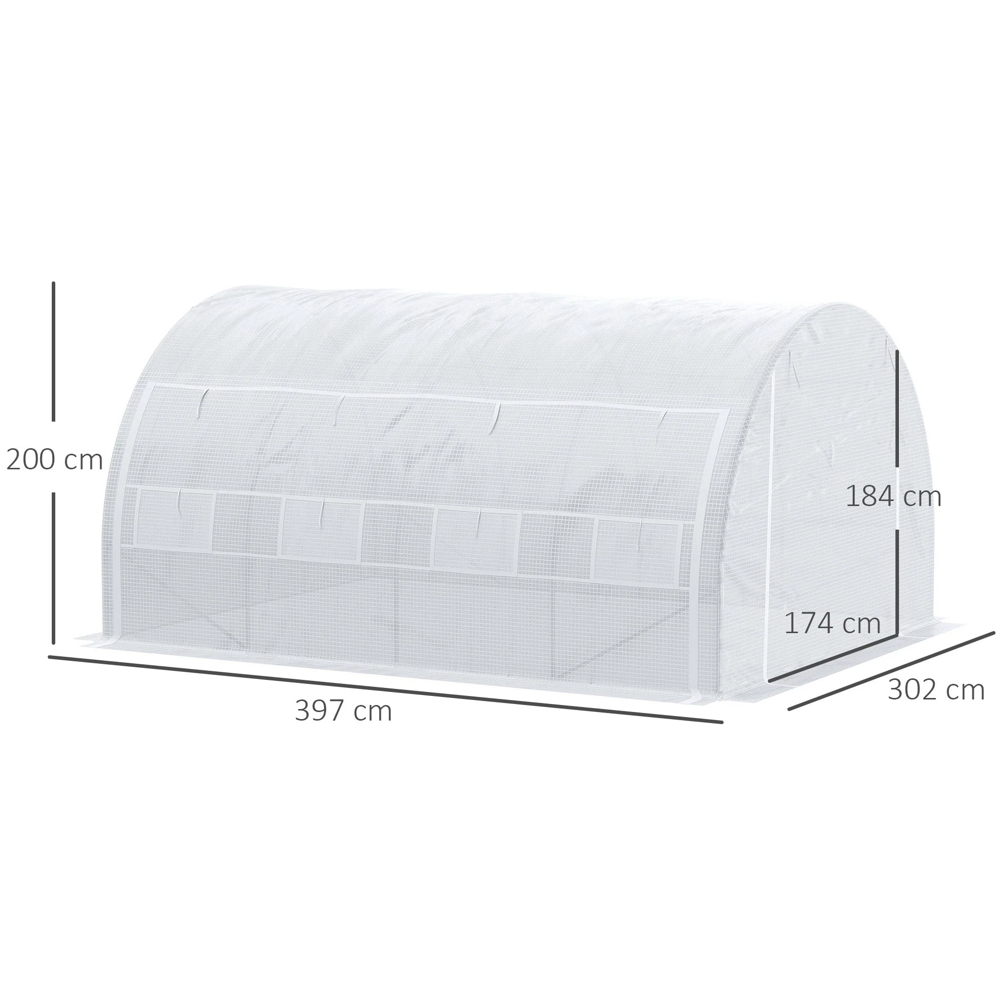 4 x 3 x 2 m Polytunnel Greenhouse - Image 3