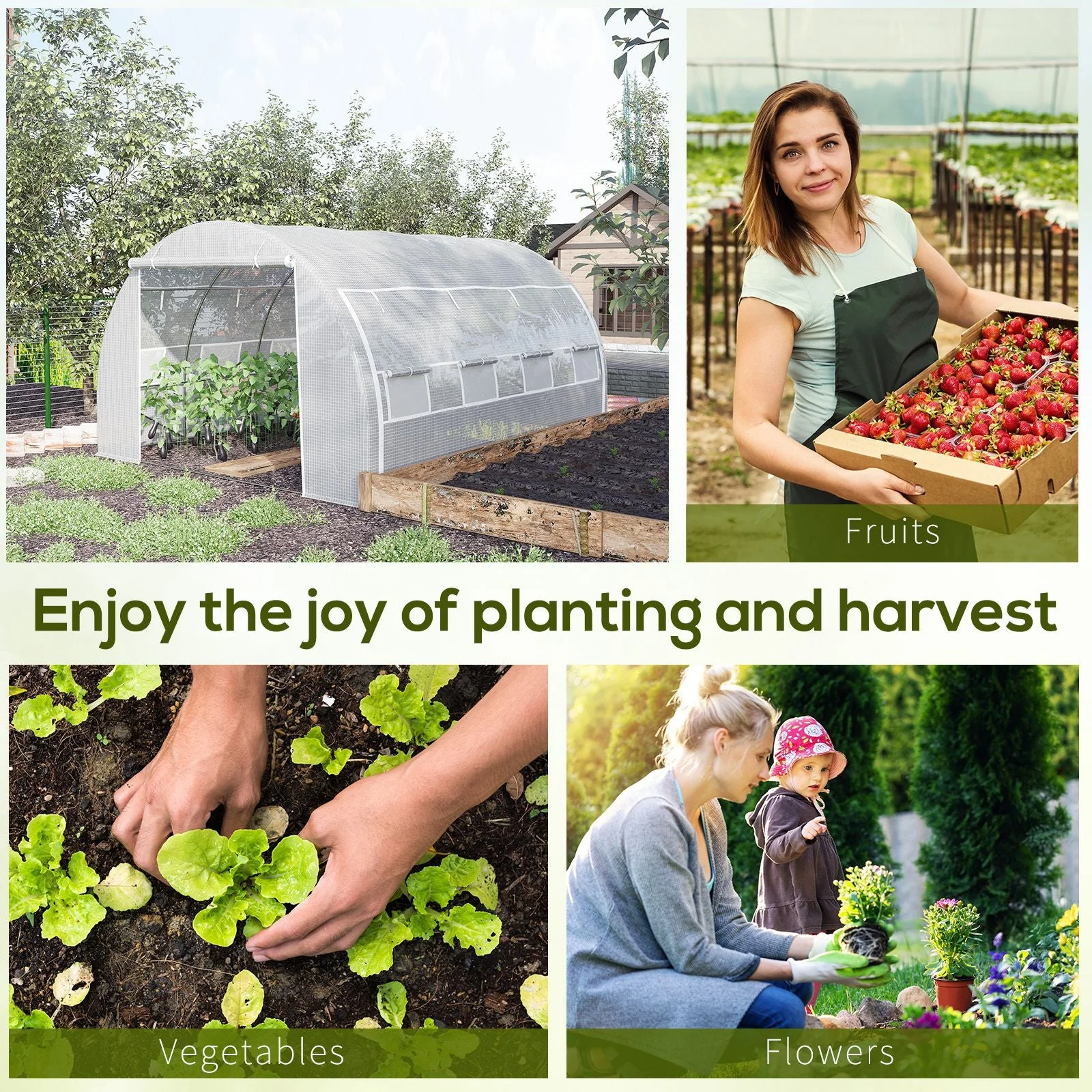 4 x 3 x 2 m Polytunnel Greenhouse - Image 7