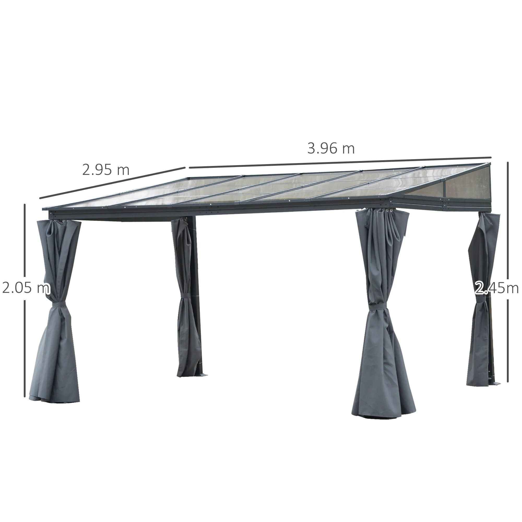 4 x 3M Outdoor Hardtop Gazebo with Curtains - Image 3