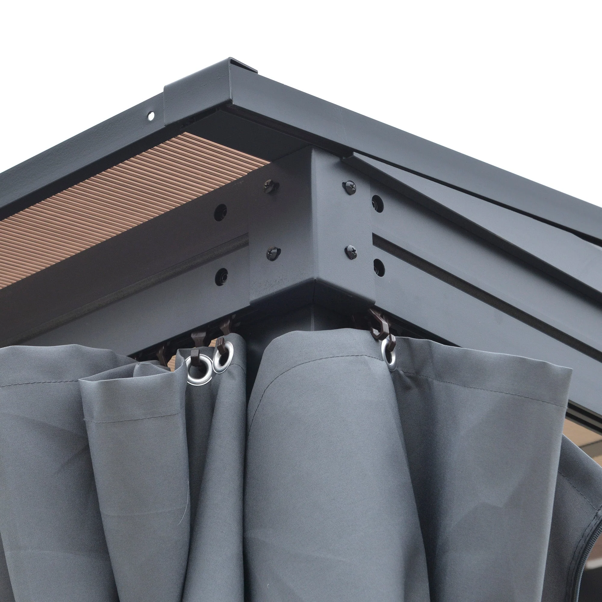 4 x 3M Outdoor Hardtop Gazebo with Curtains - Image 7