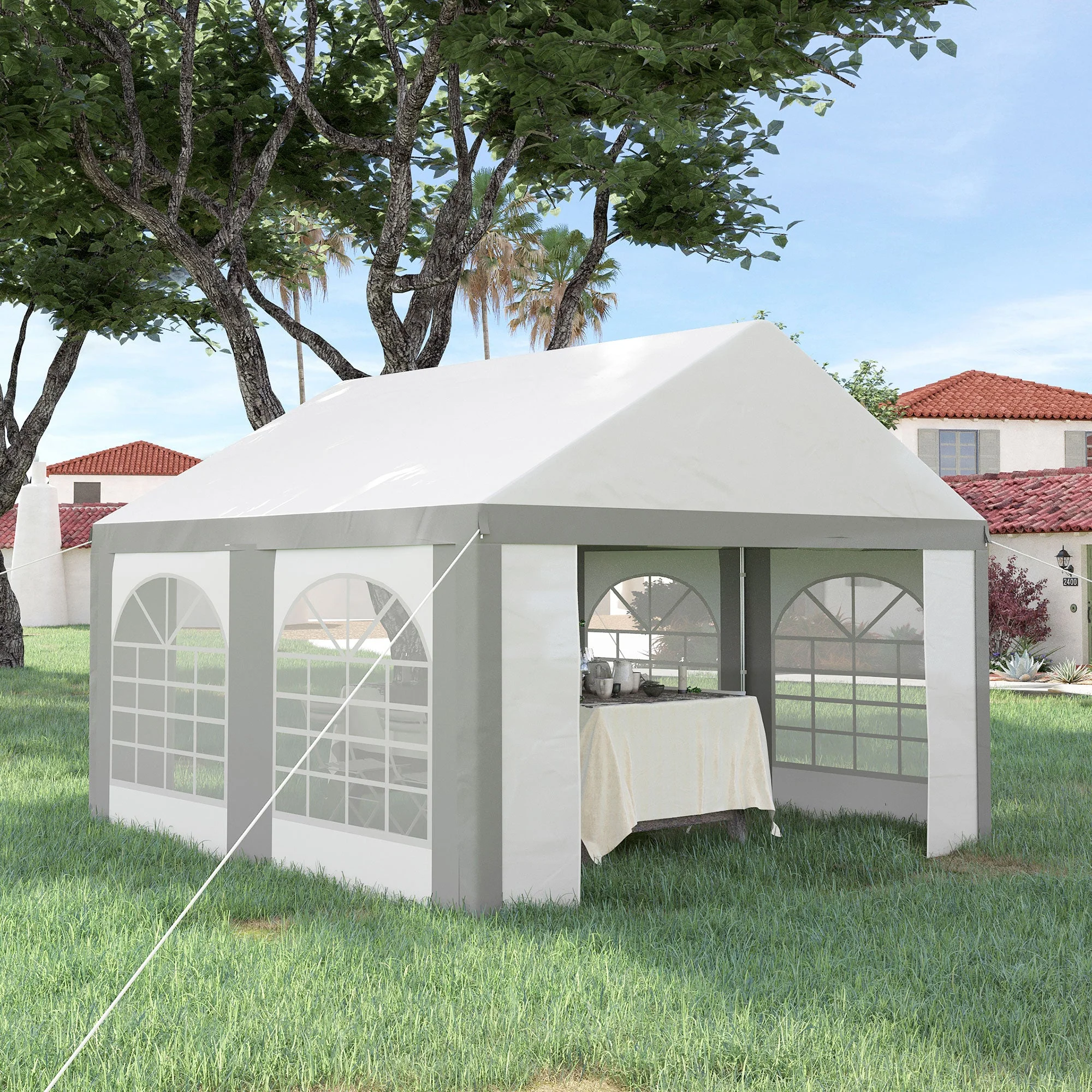 4 x 4m Galvanised Party Tent - Image 2