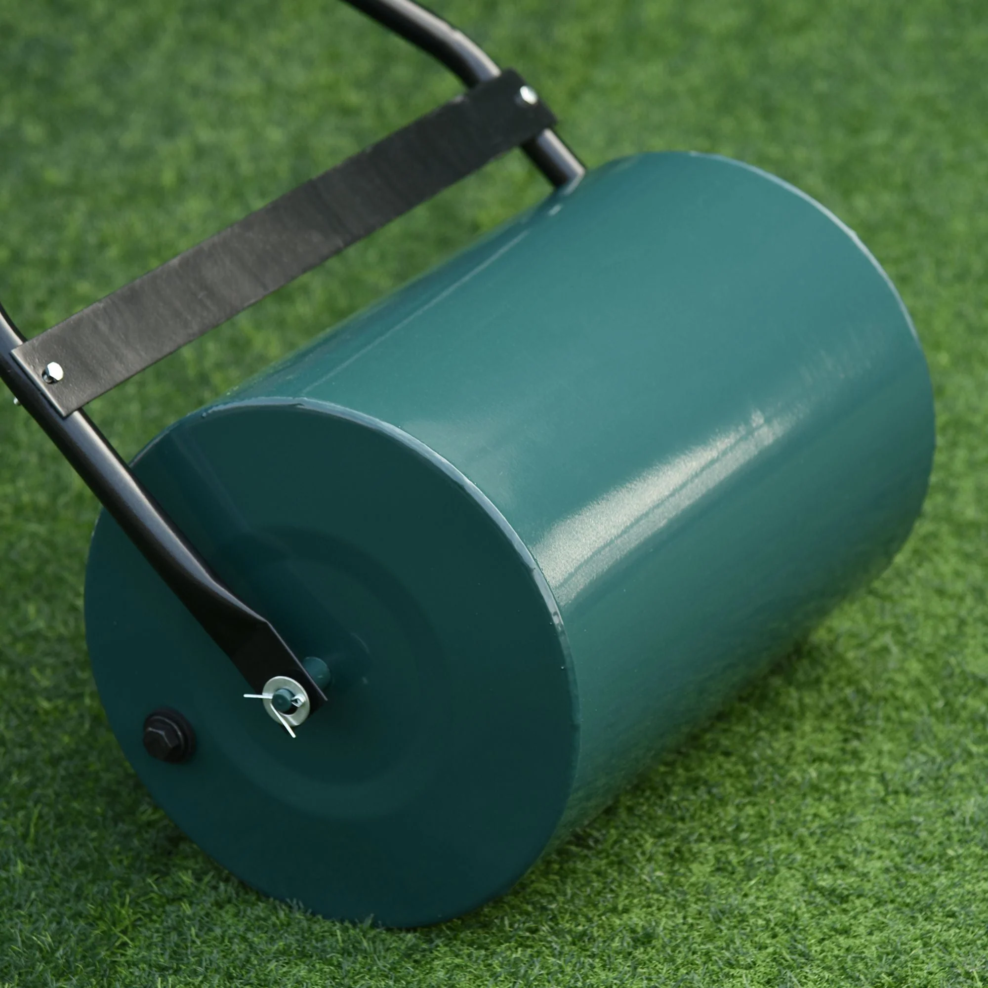 40L Metal Sand or Water Filled Lawn Roller Green - Image 9