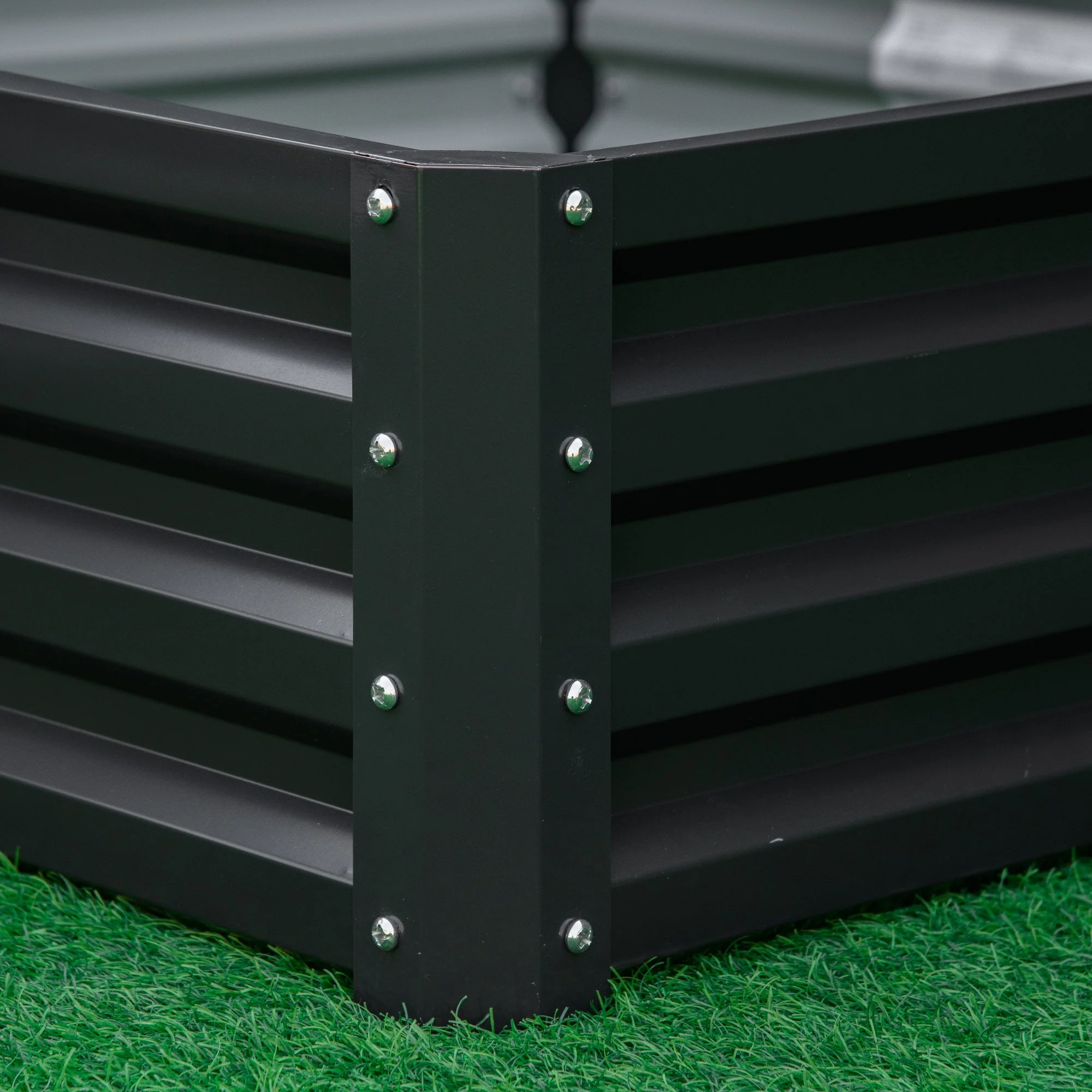 432L Square Raised Garden Bed Box with Weatherized Steel Frame for Vegetables - Image 8