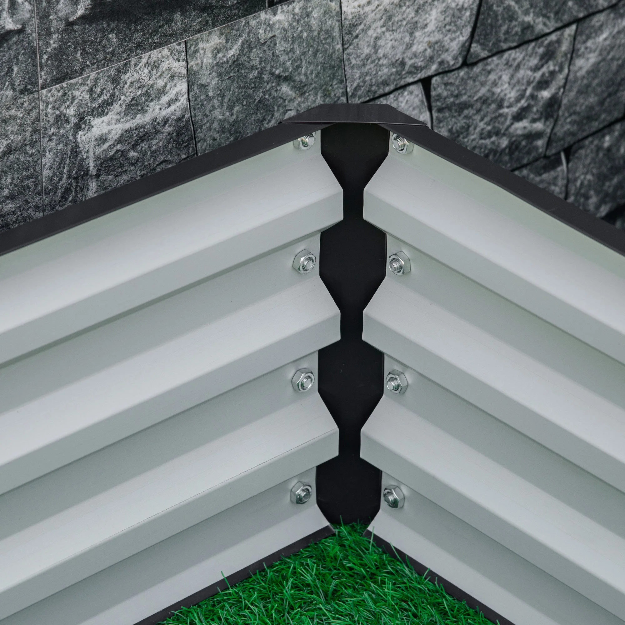 432L Square Raised Garden Bed Box with Weatherized Steel Frame for Vegetables - Image 9
