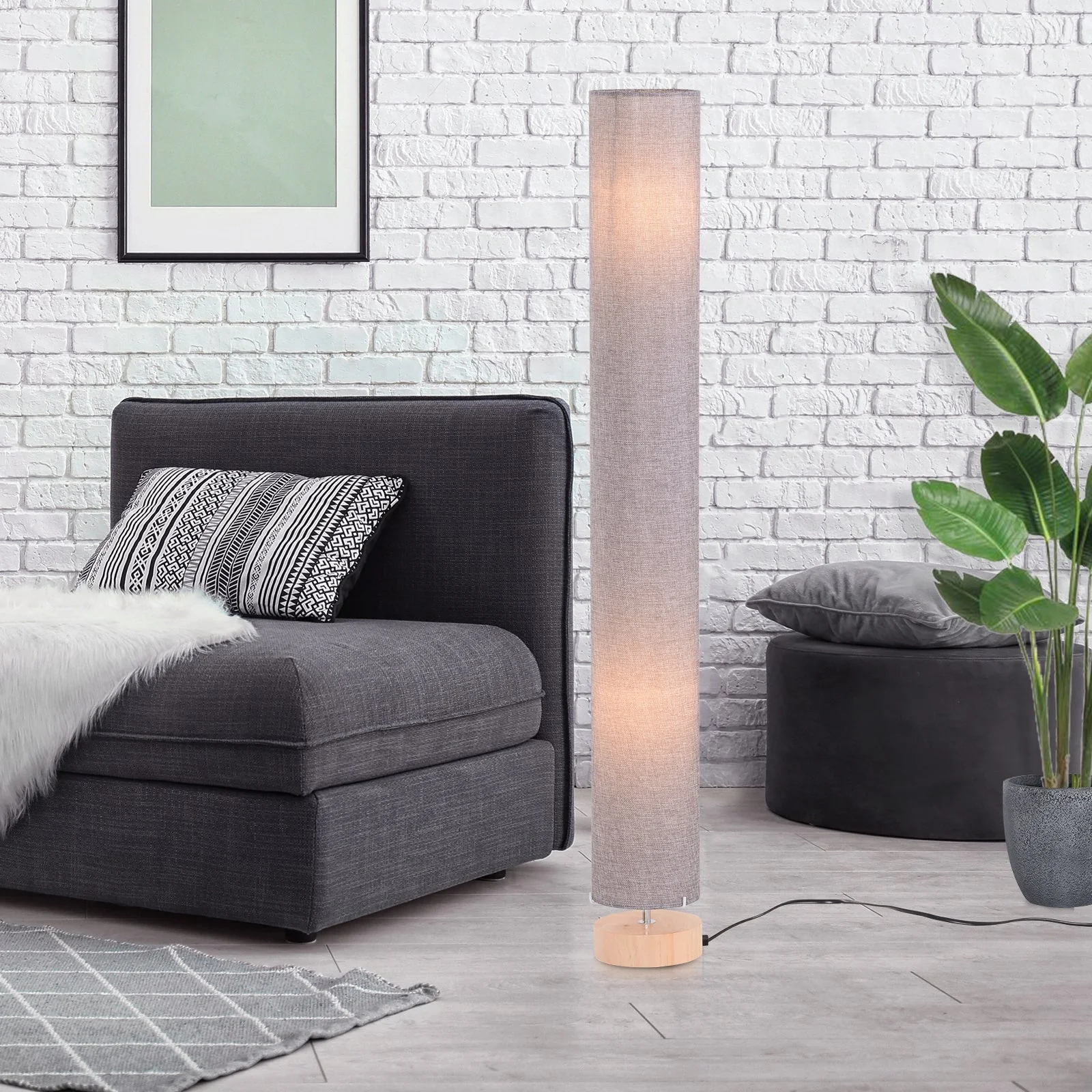 47-Inch Modern Wooden Floor Lamp for Bedroom - Image 2