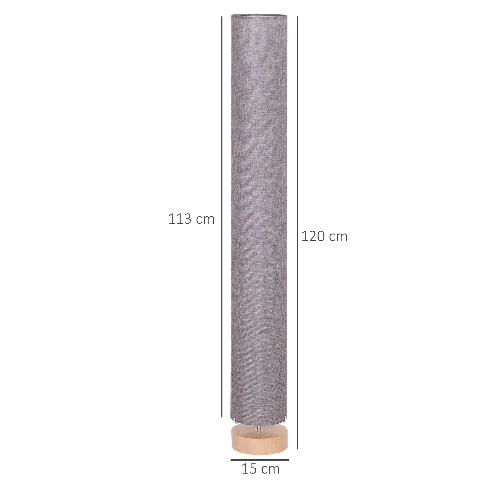 47-Inch Modern Wooden Floor Lamp for Bedroom - Image 3