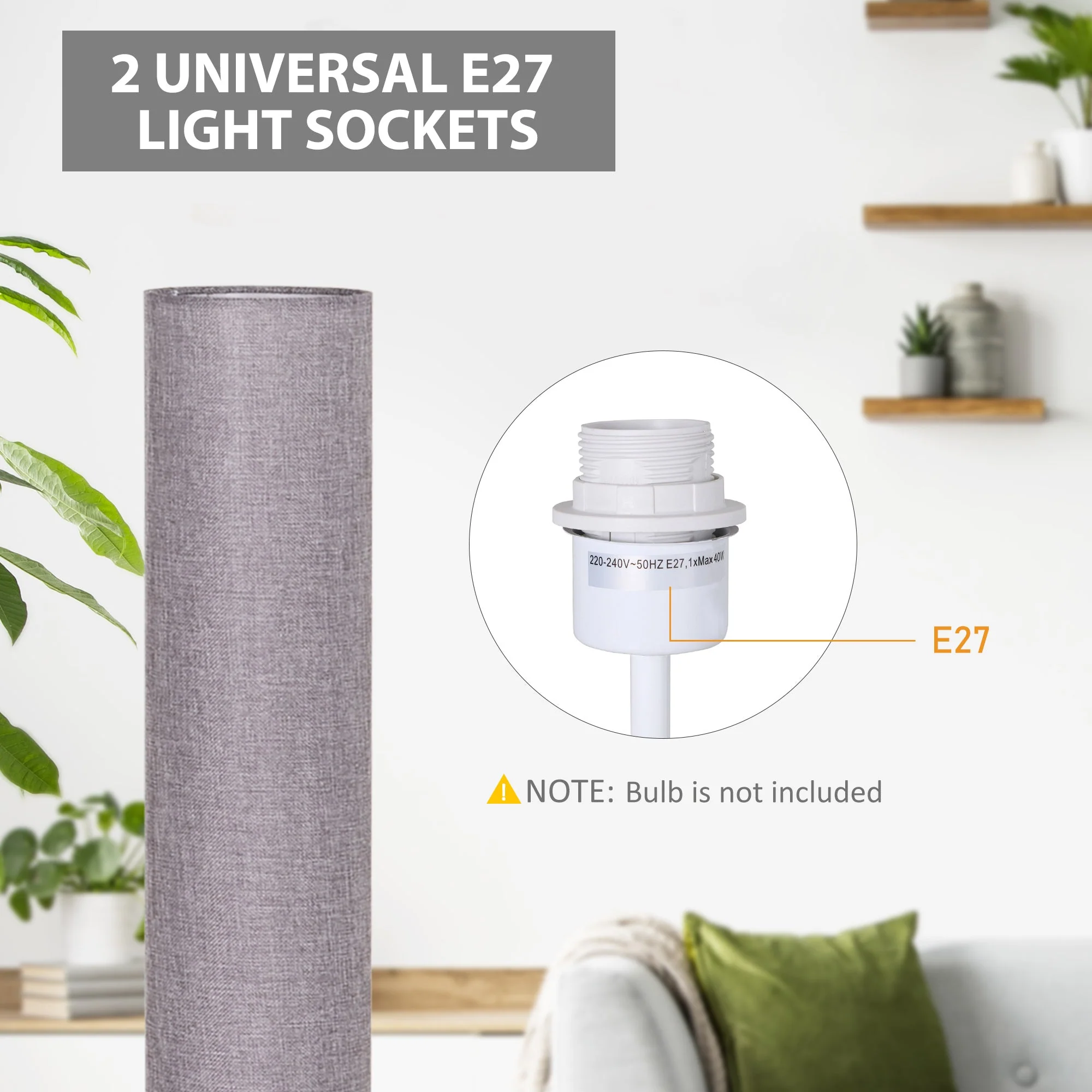 47-Inch Modern Wooden Floor Lamp for Bedroom - Image 4