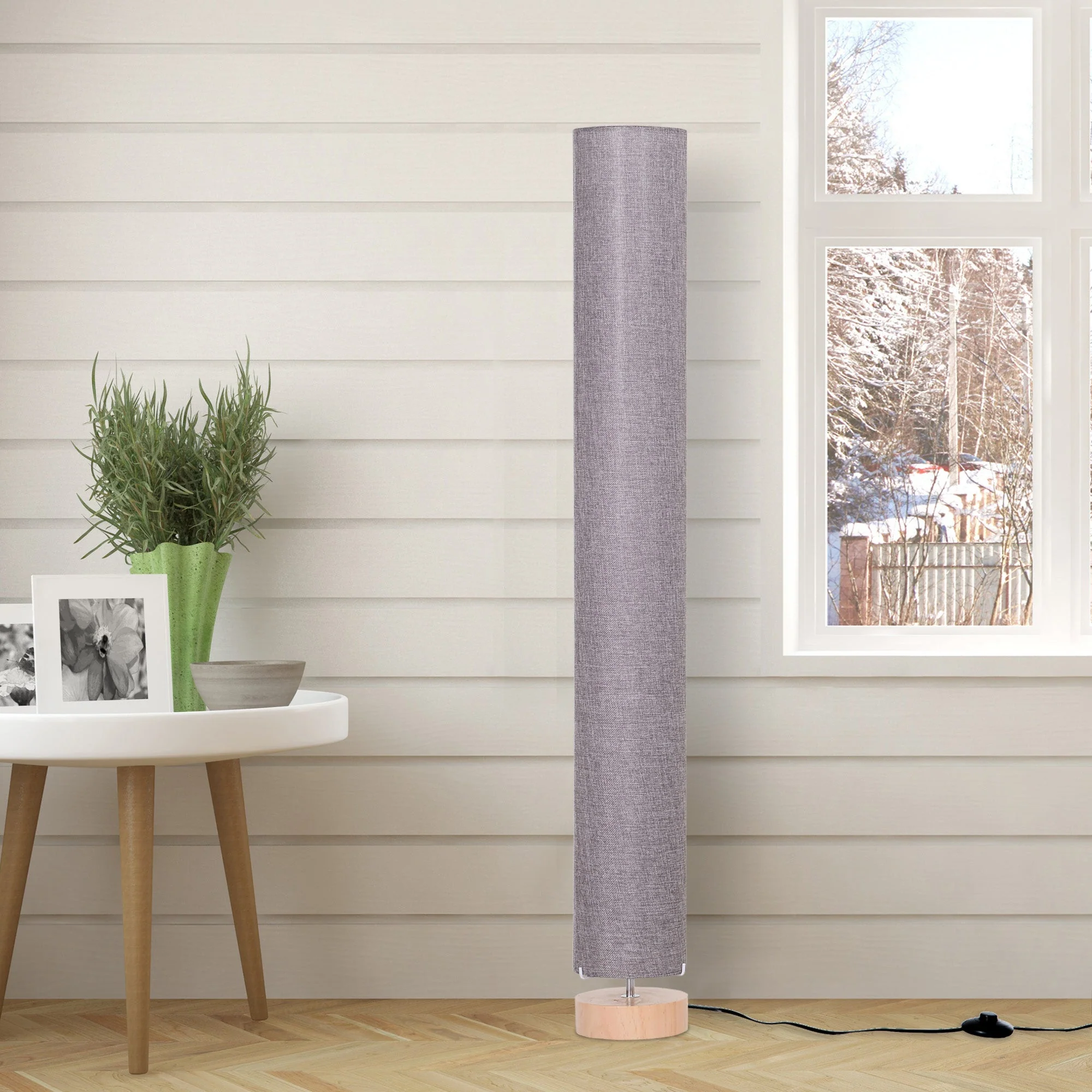 47-Inch Modern Wooden Floor Lamp for Bedroom - Image 7