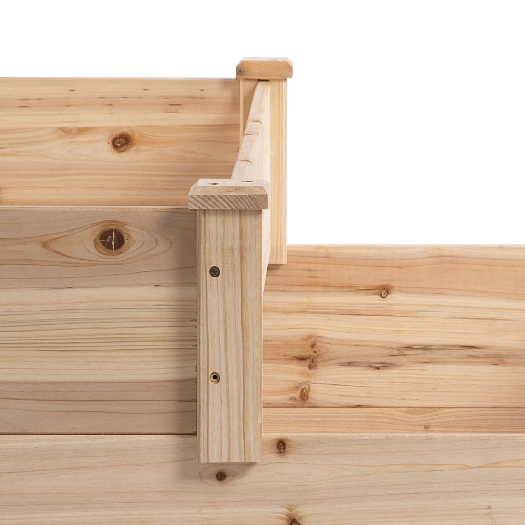 470L Wooden Raised Garden Bed 3-Tier Planter Kit Elevated Planter Box Stand for Yard & Patio 124 x 124 x 56 cm - Image 8
